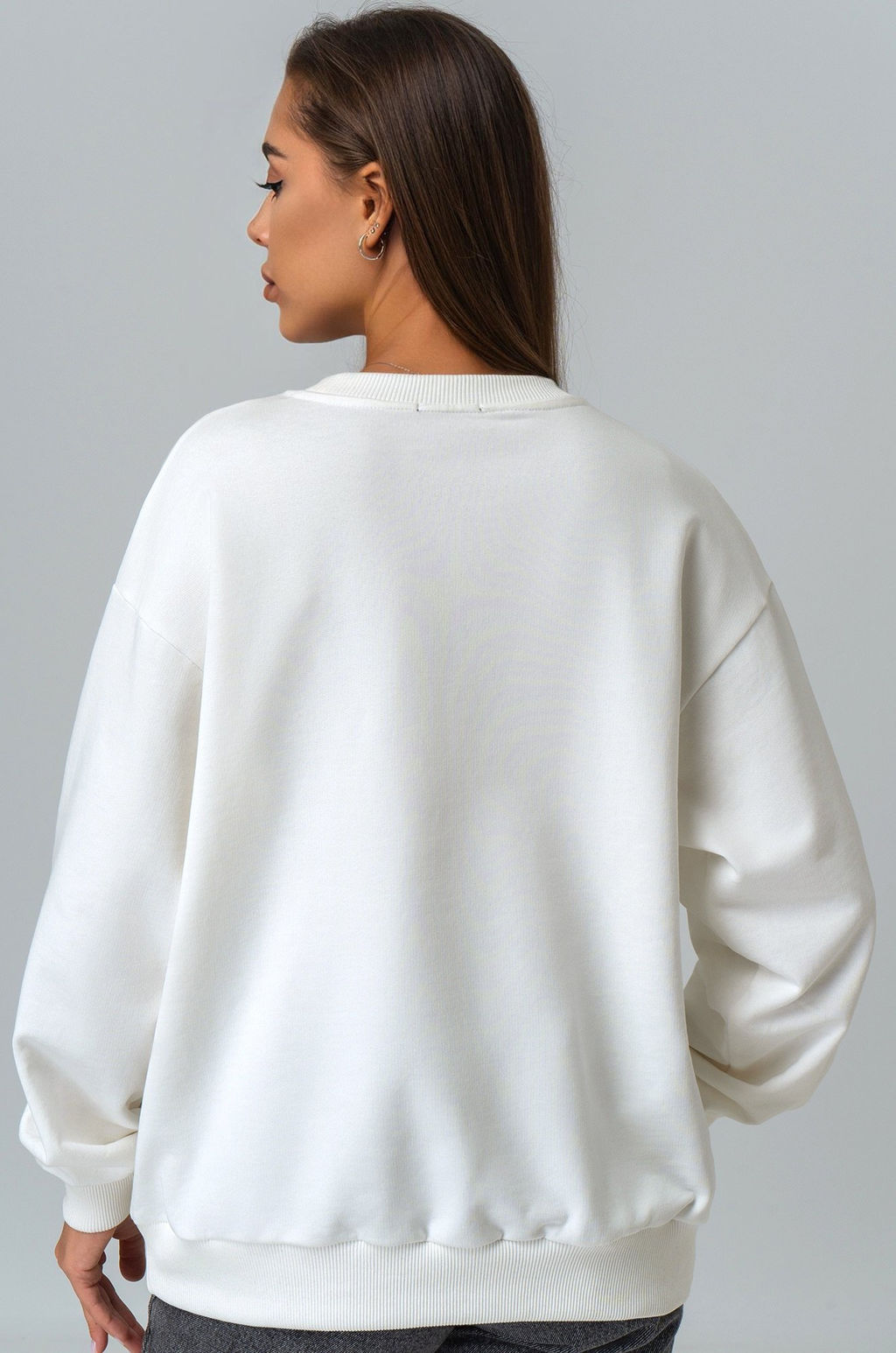 Женский свитшот оверсайз из футера трехнитки Happyfox - Happy fox фото 3