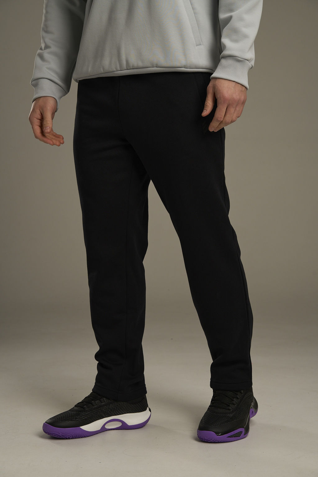 Брюки трикотажные утепленные Черный