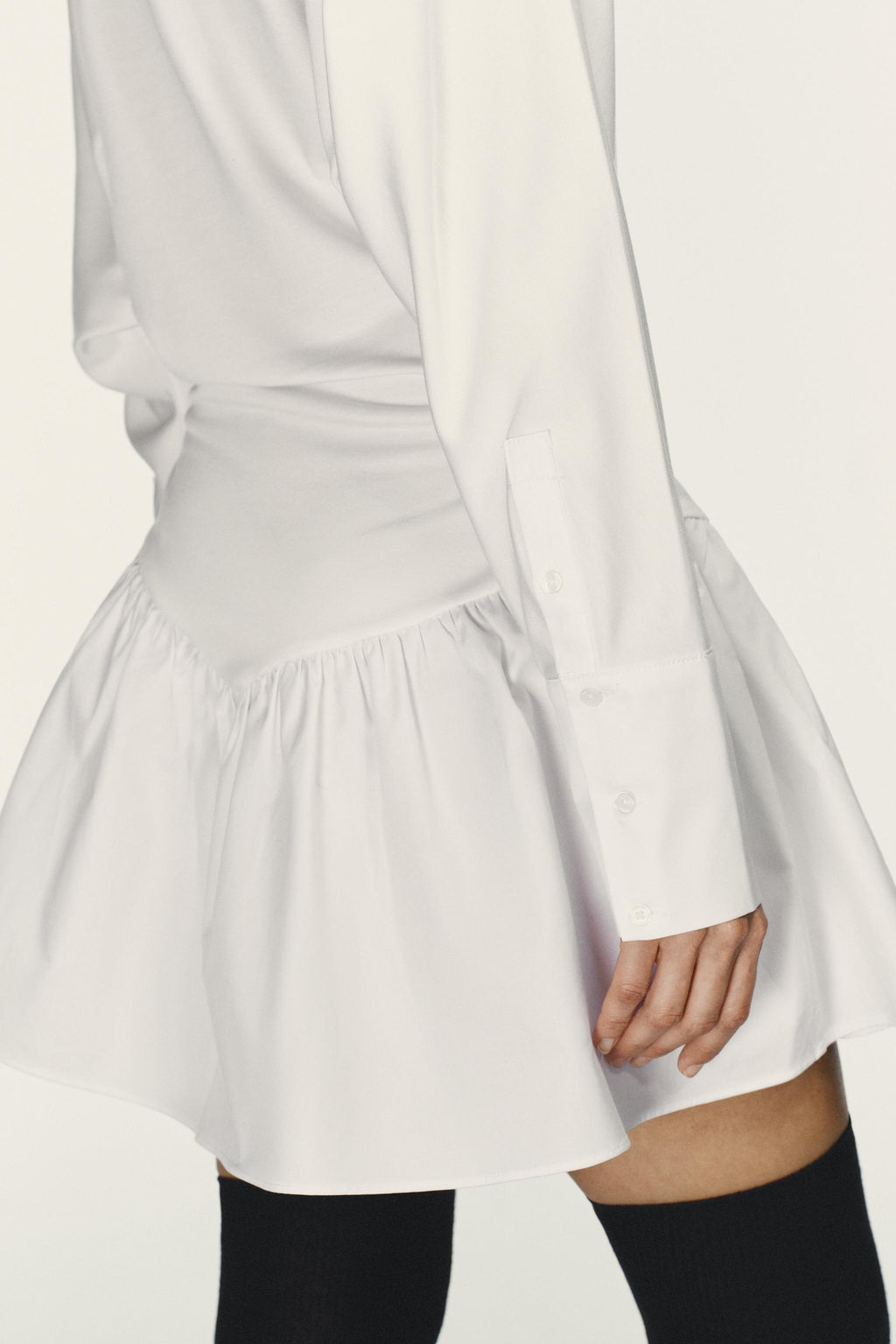 SHORT COMBINED BATWING SLEEVE DRESS - Zara фото 17