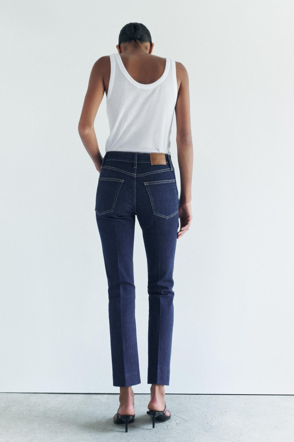 ZW COLLECTION BOOTCUT HIGH-WAIST CROPPED JEANS - Zara фото 18