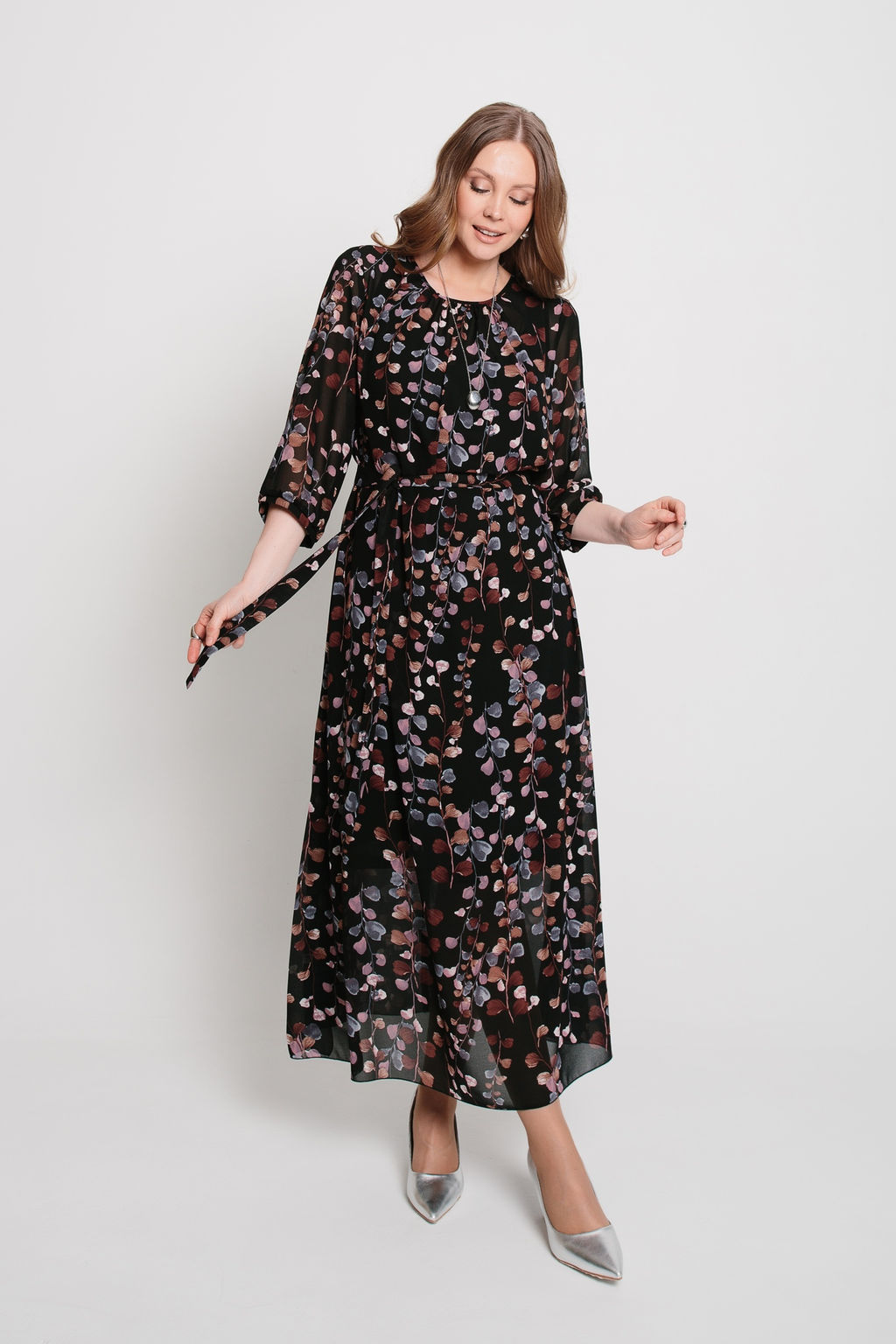 шифон+трикотаж Платье - Prima linea фото 7