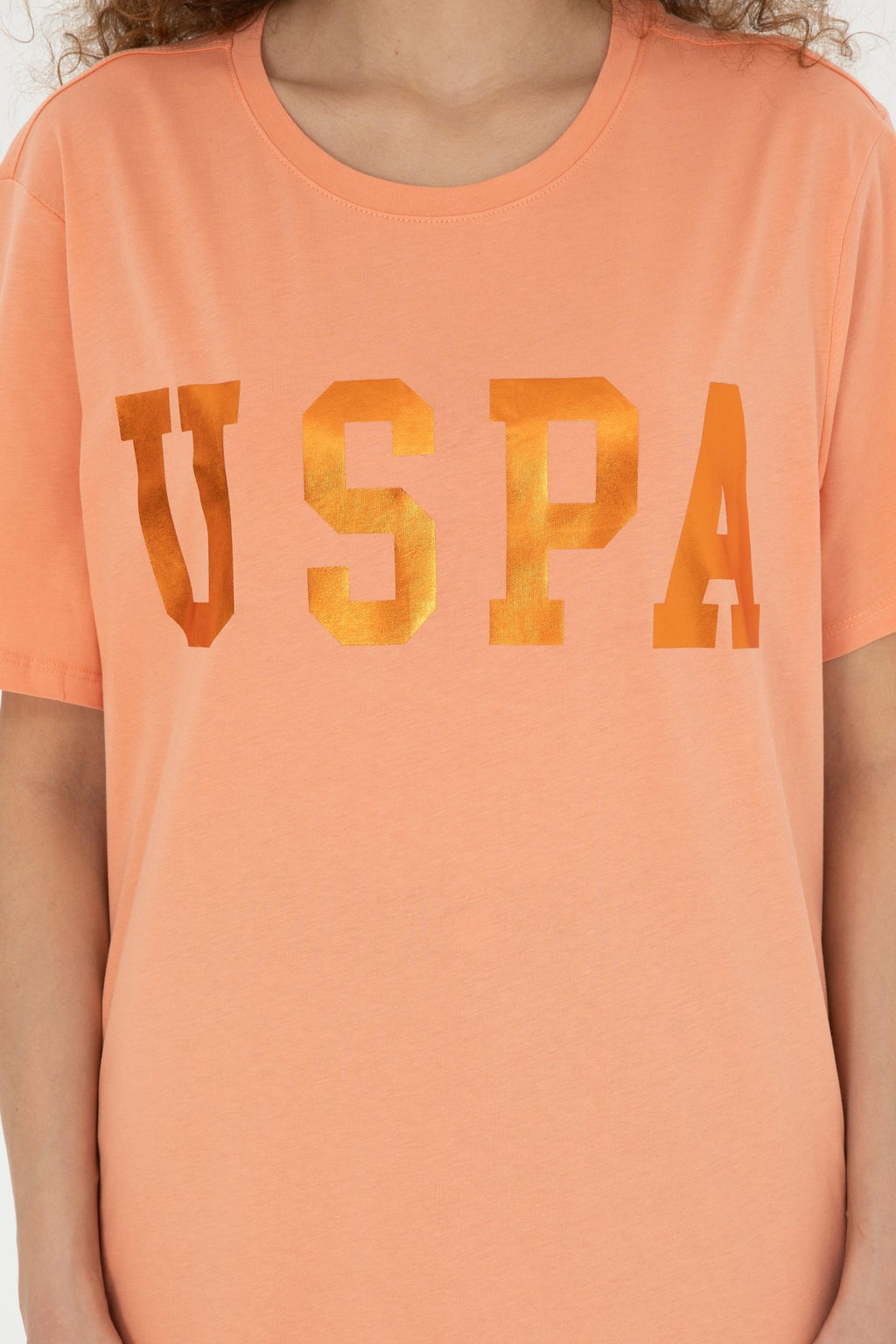 U. S. Polo Assn / Женская базовая футболка Salmon - U.s. polo assn фото 5