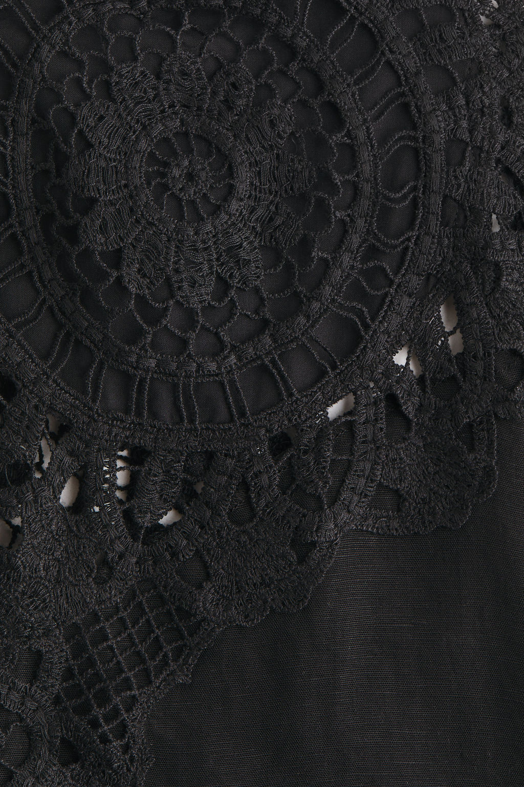 Vestido en mezcla de lino con detalles de encaje - H&m фото 6