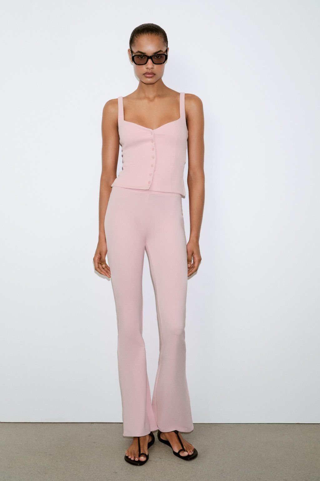 SWEETHEART NECKLINE TOP WITH BUTTONS - Zara фото 19