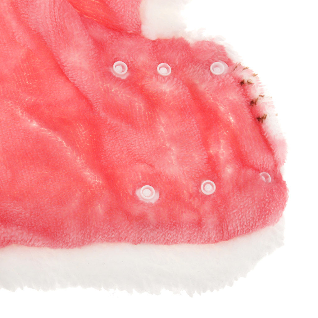 Пэт тойс (Pet toys) Одежда для собаки Накидка на меху Овечка с капюшоном, с помпоном, на кнопках, р-р L, длина спинки 40см/обхват шеи 40-44см, цвет-розовый, флис/искусственный мех (100% полиэстер) (Китай) - Домашняя мода фото 7