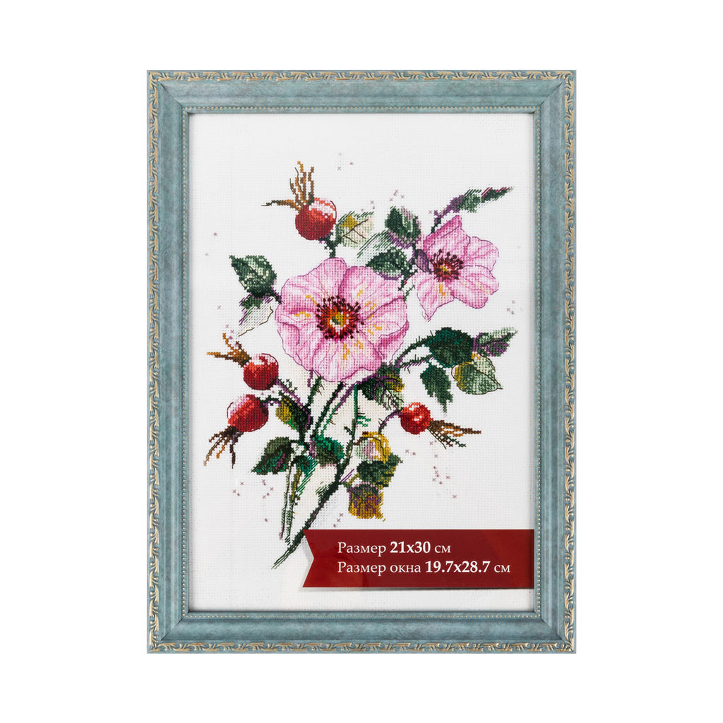 Рамка Gamma ПРК-21 21 х 30 см пластик. с оргстеклом св. голубой