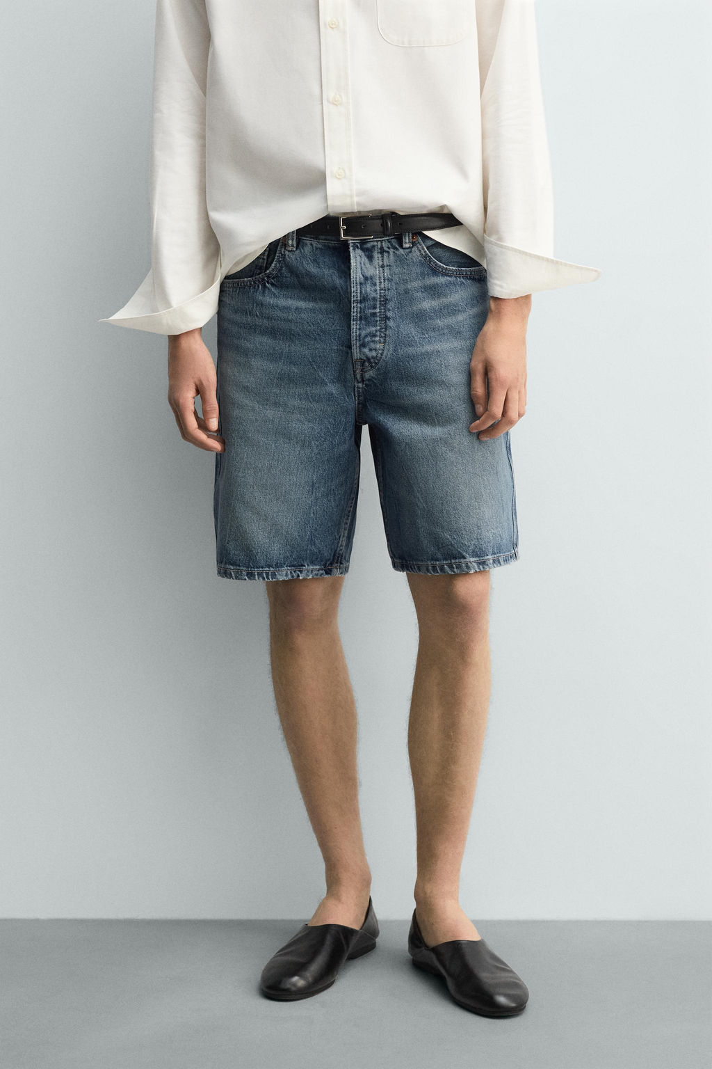 BERMUDA DENIM STRAIGHT FIT / Azul - Zara фото 2