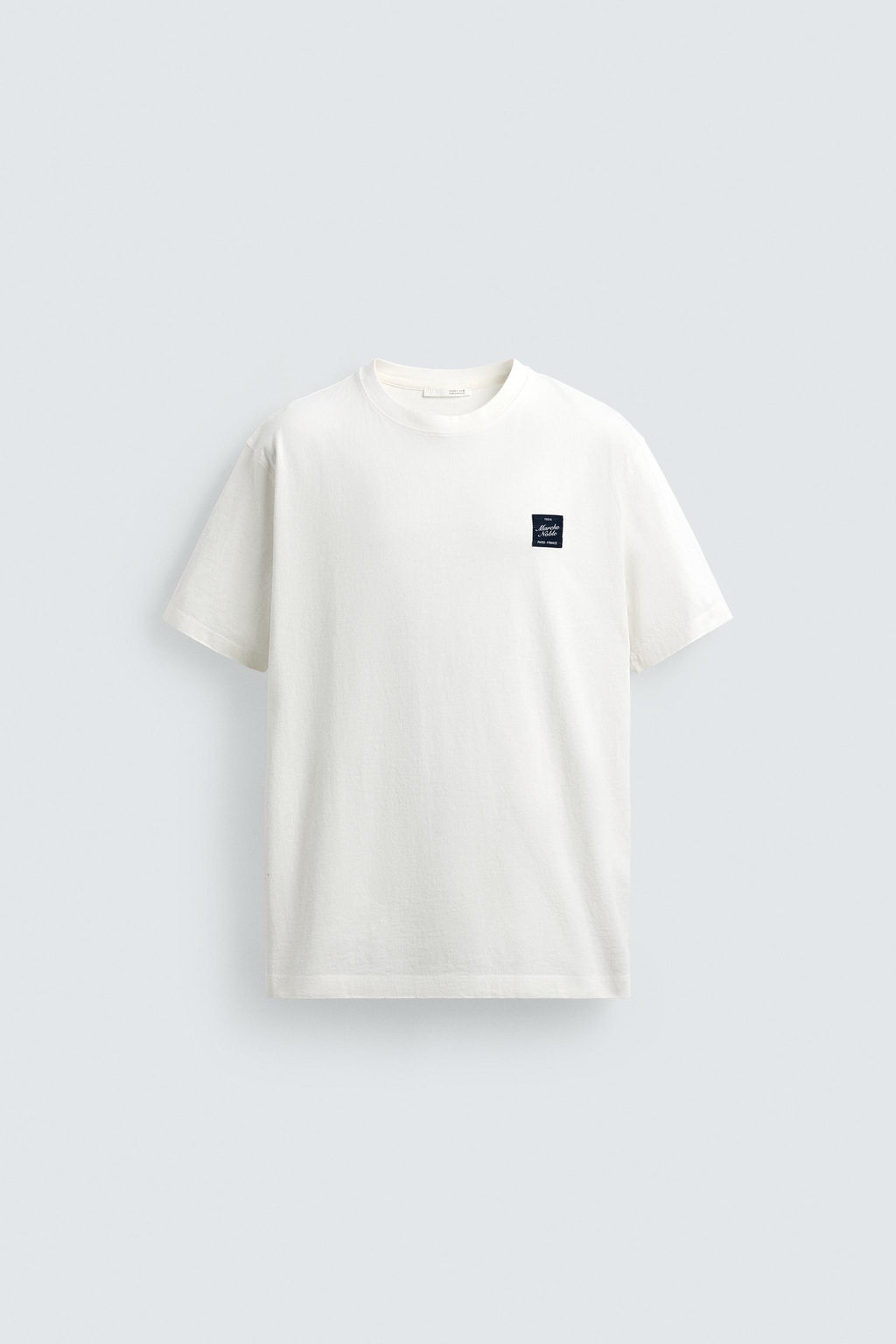 CAMISETA ESTAMPADO CONTRASTE / Beige claro - Zara фото 8