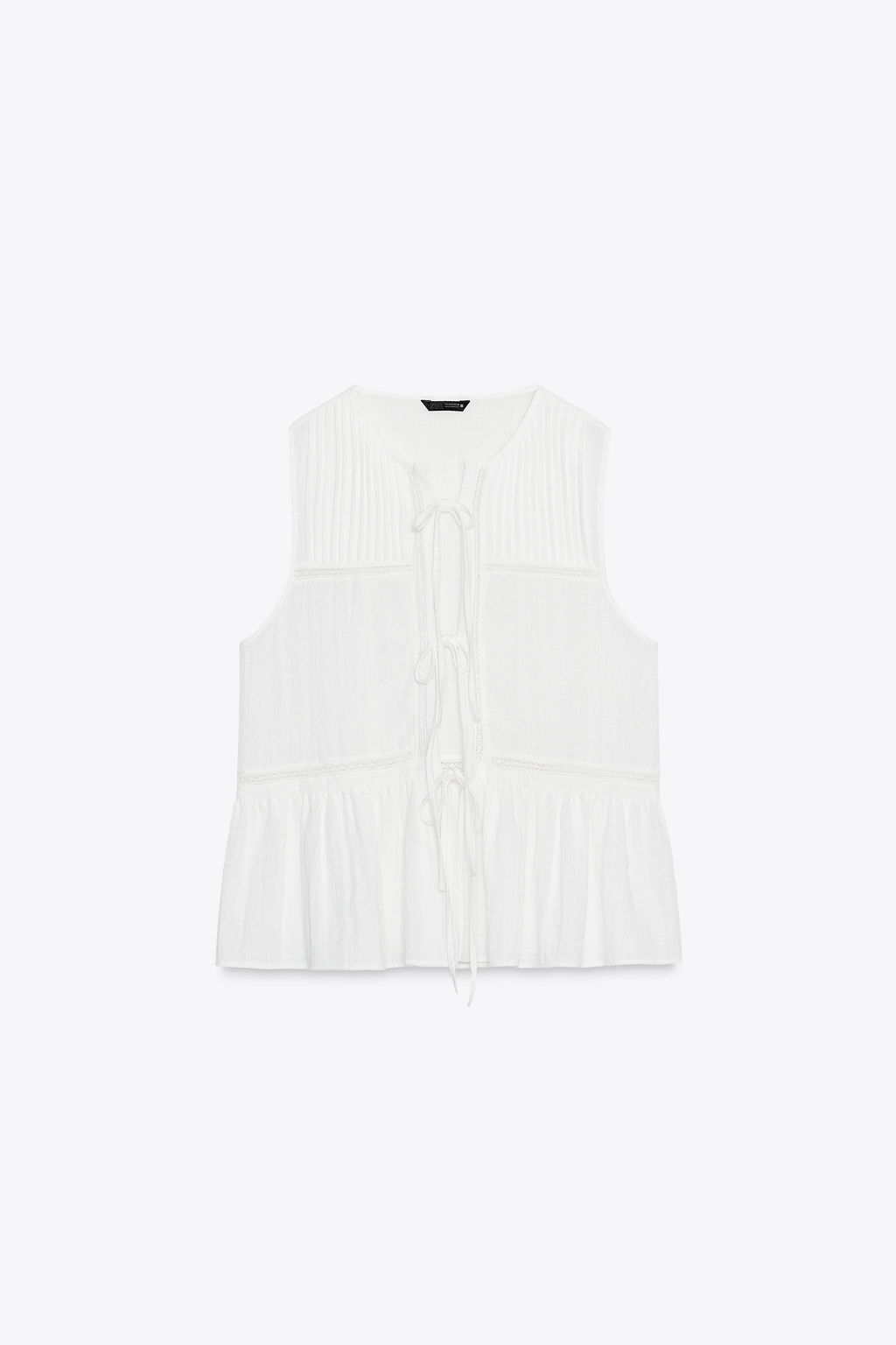 TOP WITH TIES AND TUCKS - Zara фото 12