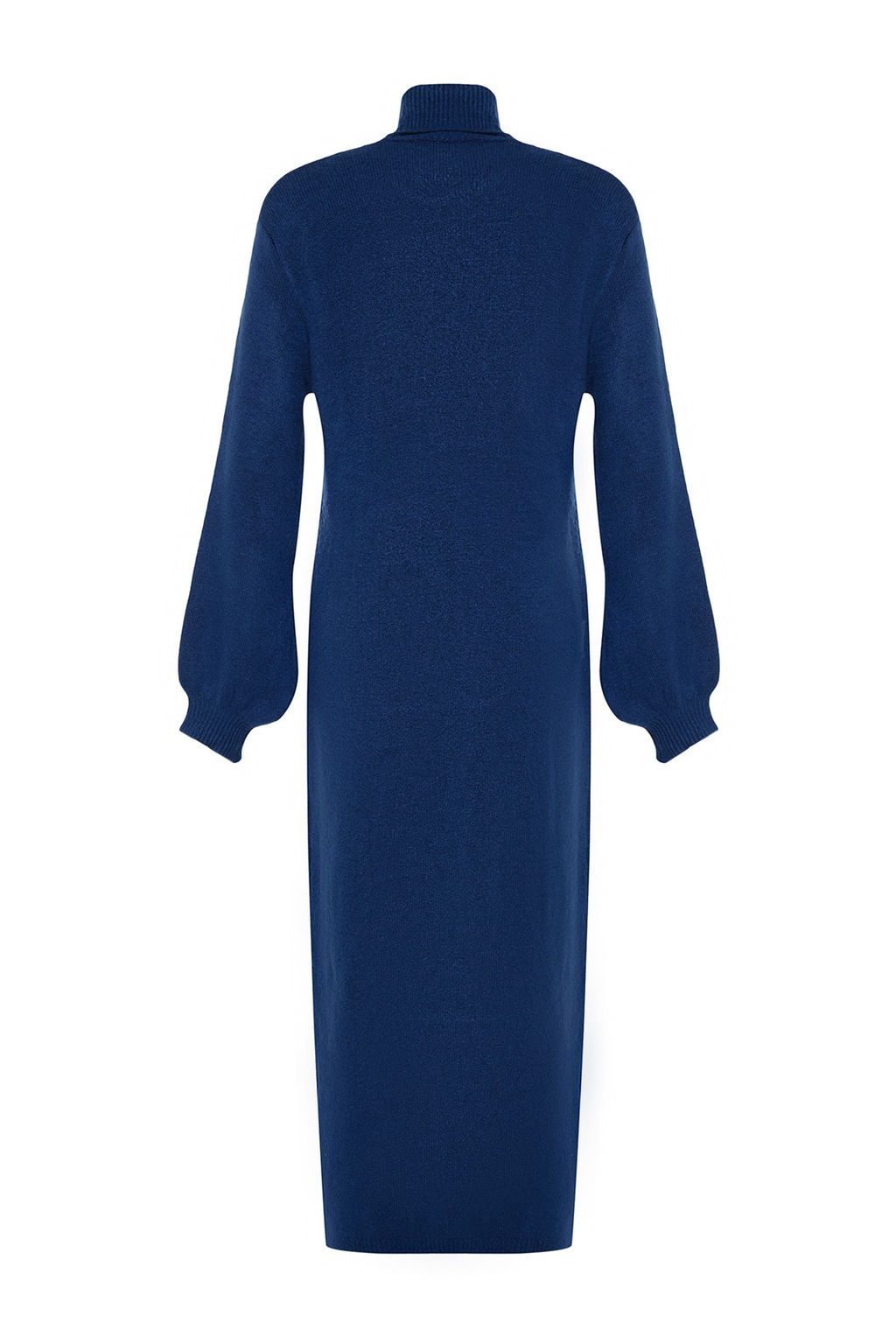 Indigo Midi Triko Yumusak Dokulu Kazak Elbise TWOAW24EL00033