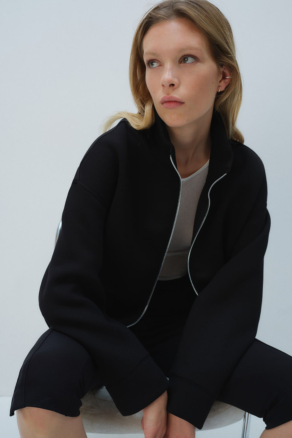 Cardigan efecto neopreno con cremallera - H&m фото 2