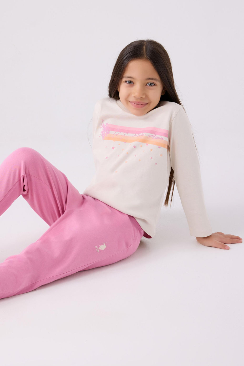 Кремовый пижамный комплект для девочки Неожиданная скидка в корзине - U.s. polo assn фото 3