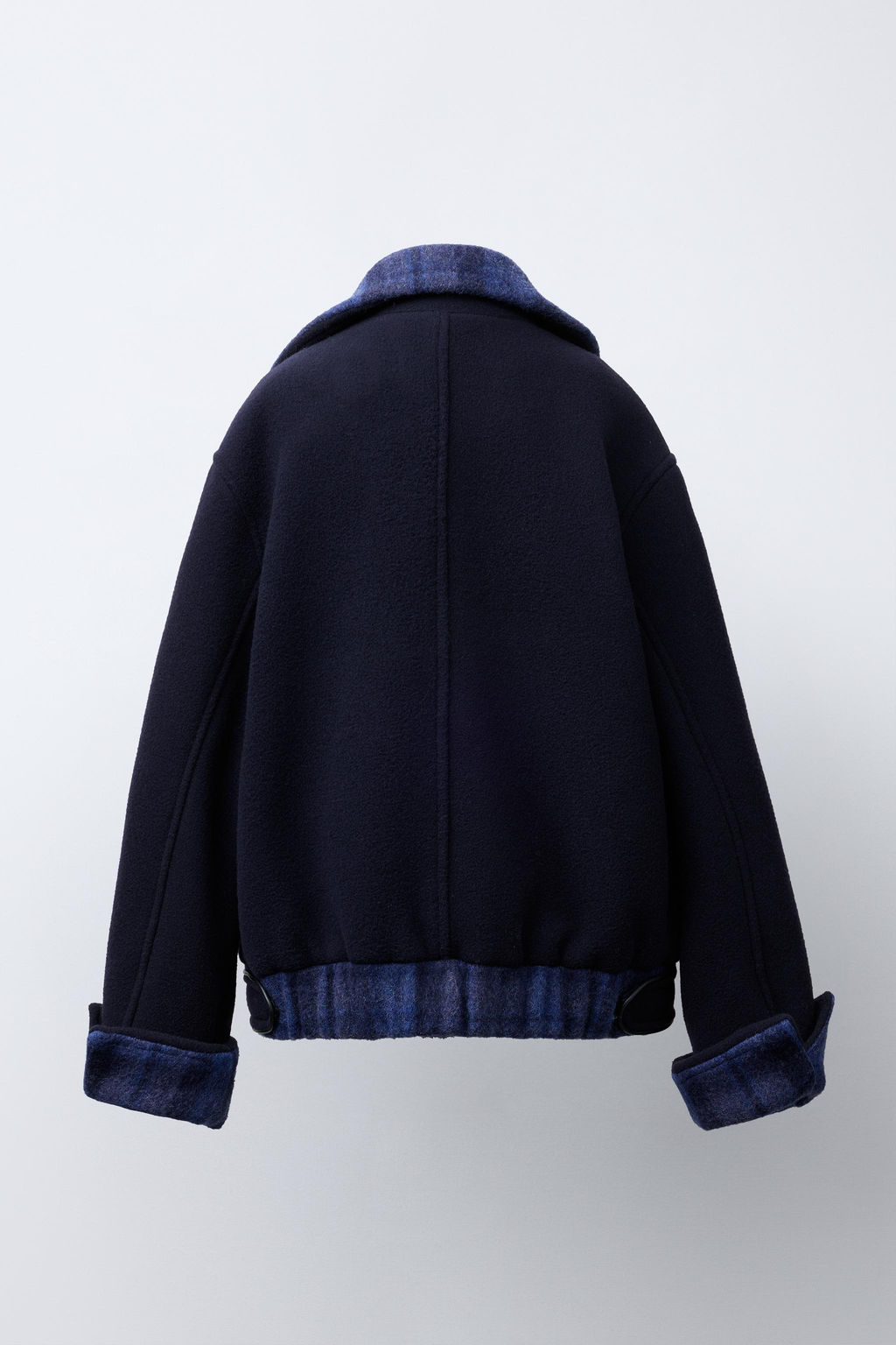 COMBINED CHECK COAT WITH WOOL - Zara фото 4