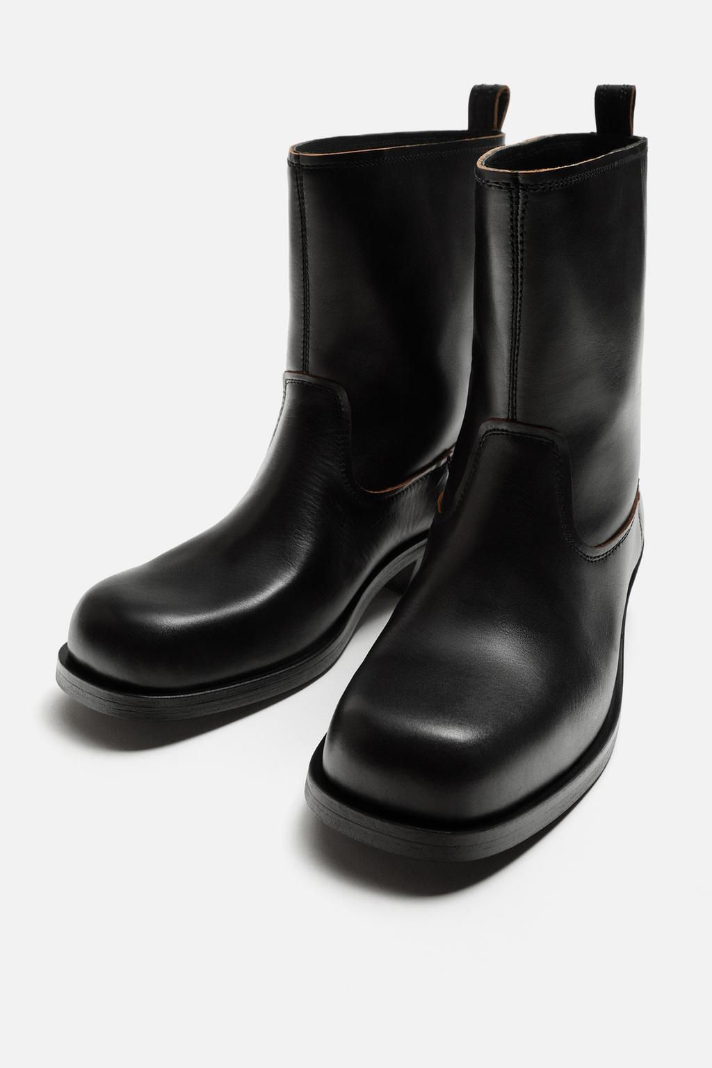 LEATHER BOOTS - Zara фото 2