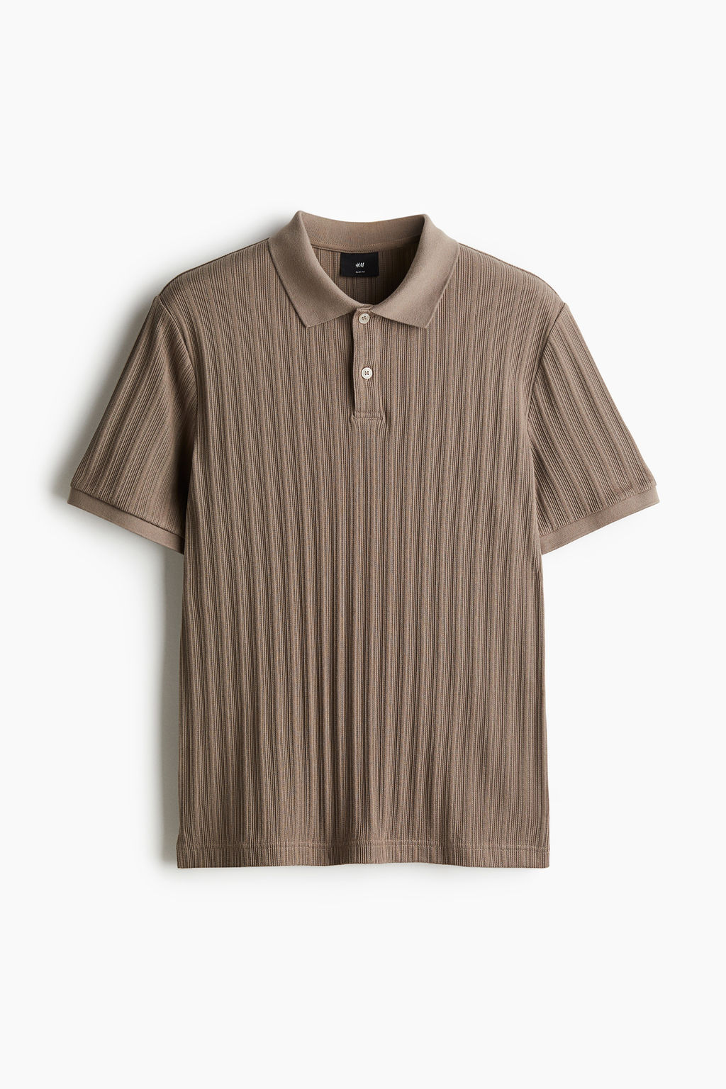 Polo en punto con textura Slim Fit - H&m фото 3