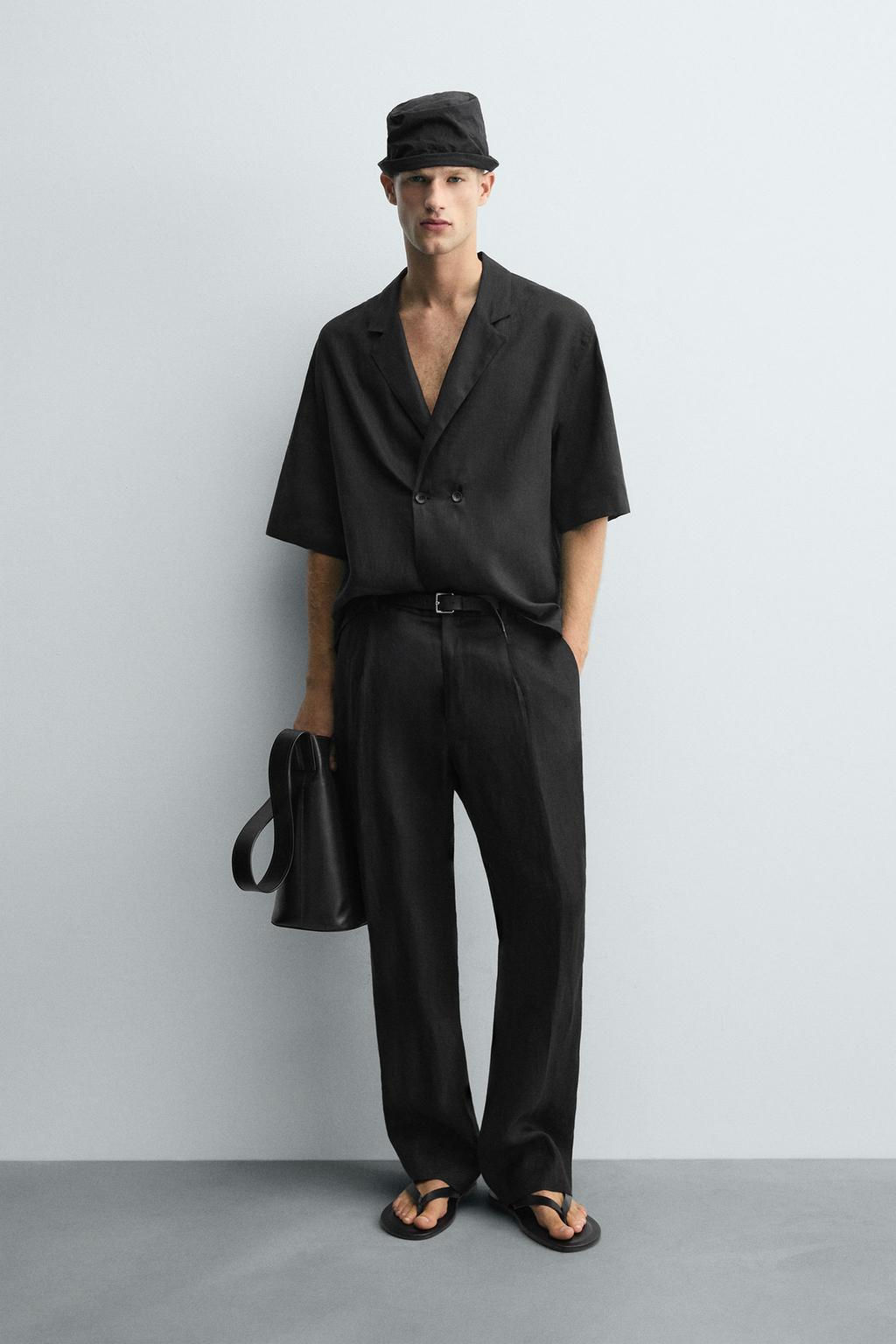 100% LINEN KIMONO SHIRT - Zara фото 2