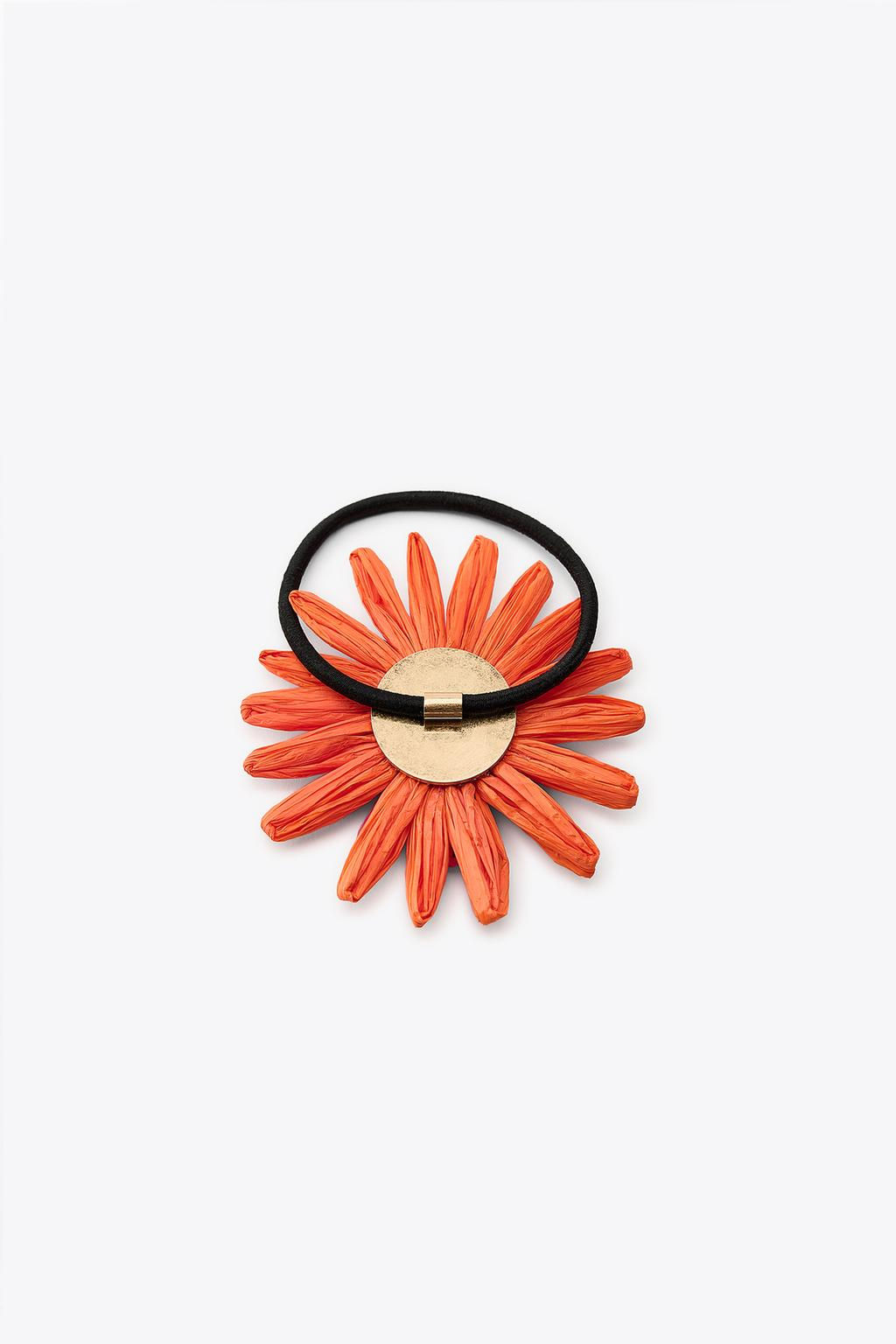 RAFFIA FLOWER SCRUNCHIE - Zara фото 5