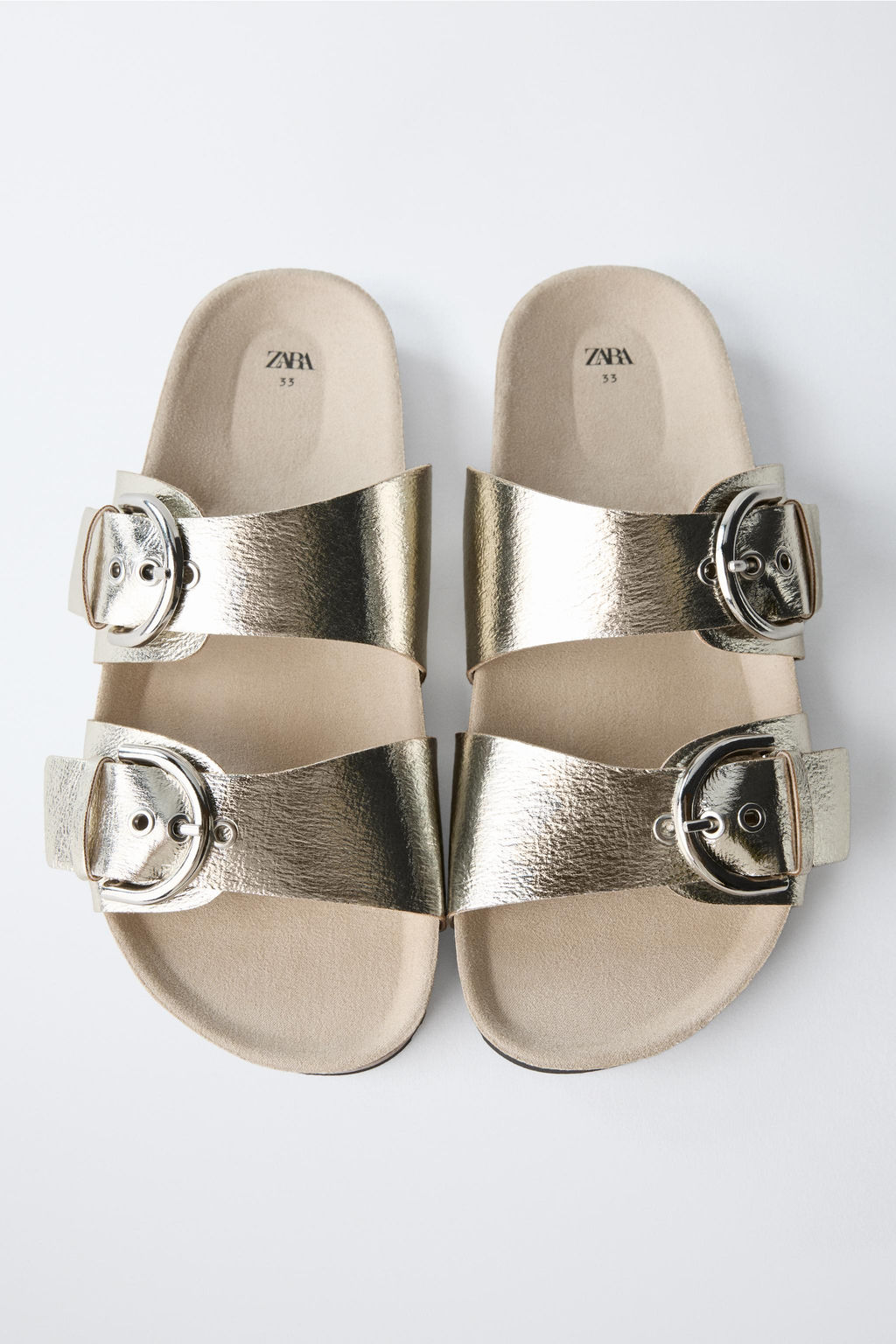 METALLIC BUCKLE SANDALS - Zara фото 5