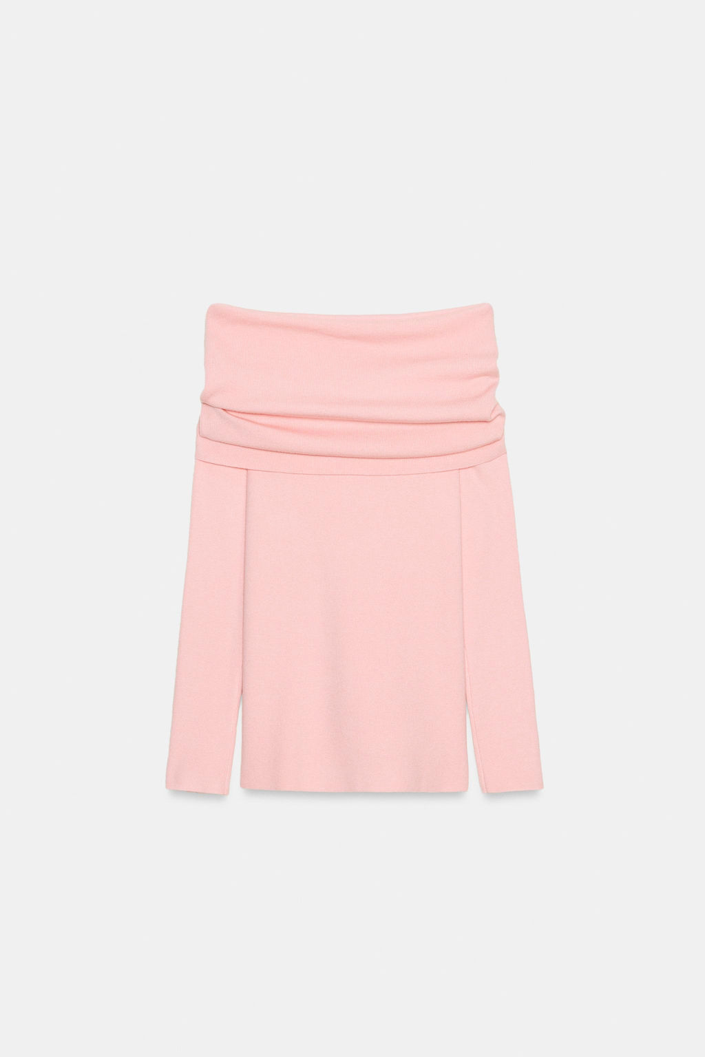JERSEY PUNTO OFF SHOULDER / Rosa claro - Zara фото 5
