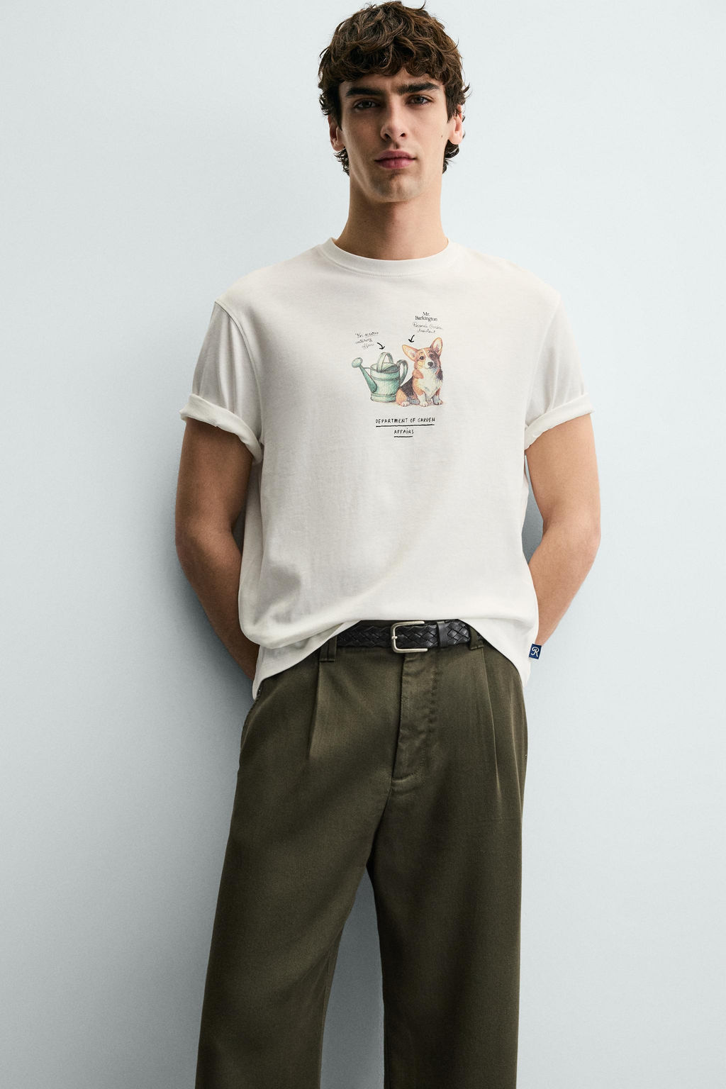 T-SHIRT WITH CONTRAST PRINT - Zara фото 6