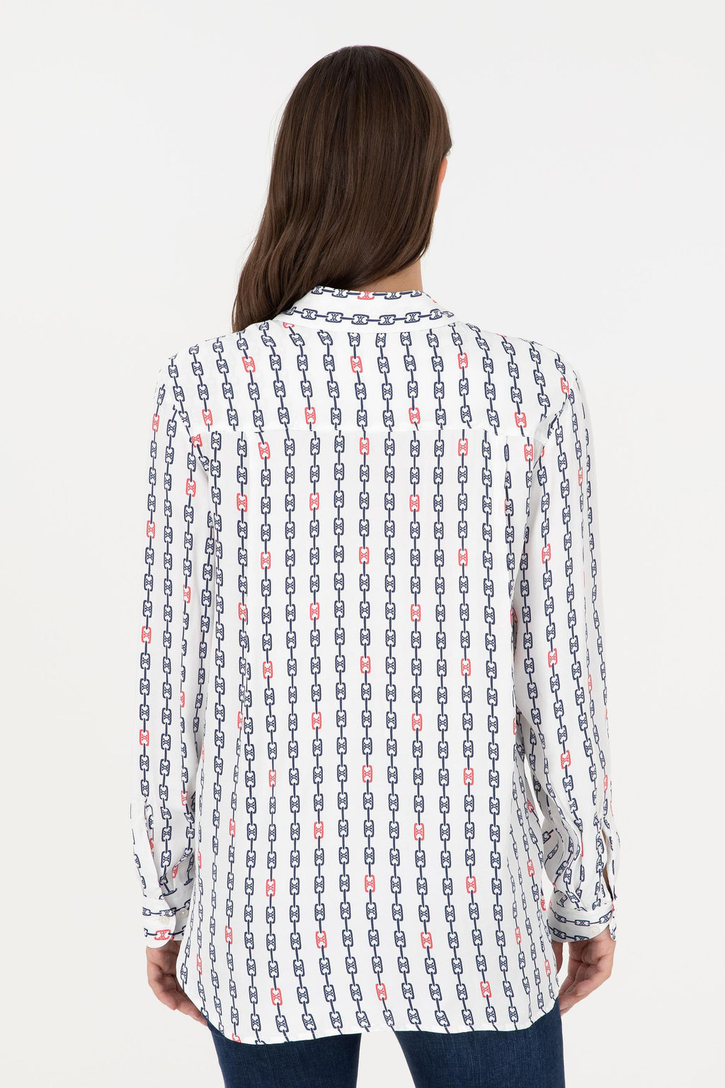 Женская кремовая рубашка с длинным рукавом Неожиданная скидка в корзине - U.s. polo assn фото 5