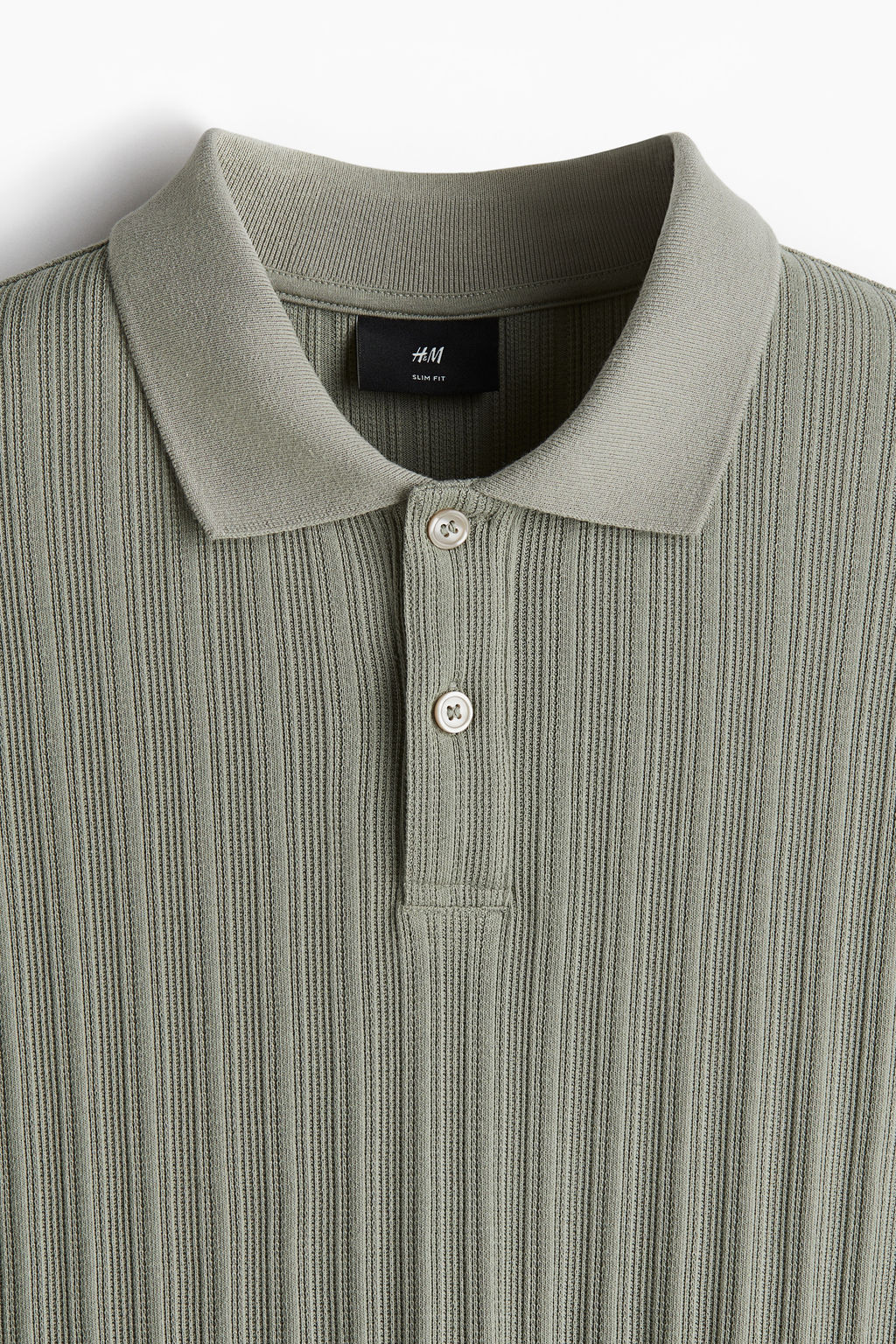 Polo en punto con textura Slim Fit - H&m фото 9