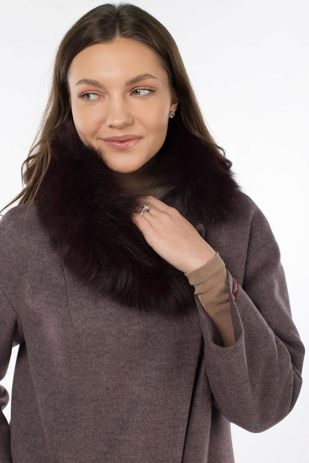 Мех натуральный (песец) Пальто утепленное Термофинн 100 г