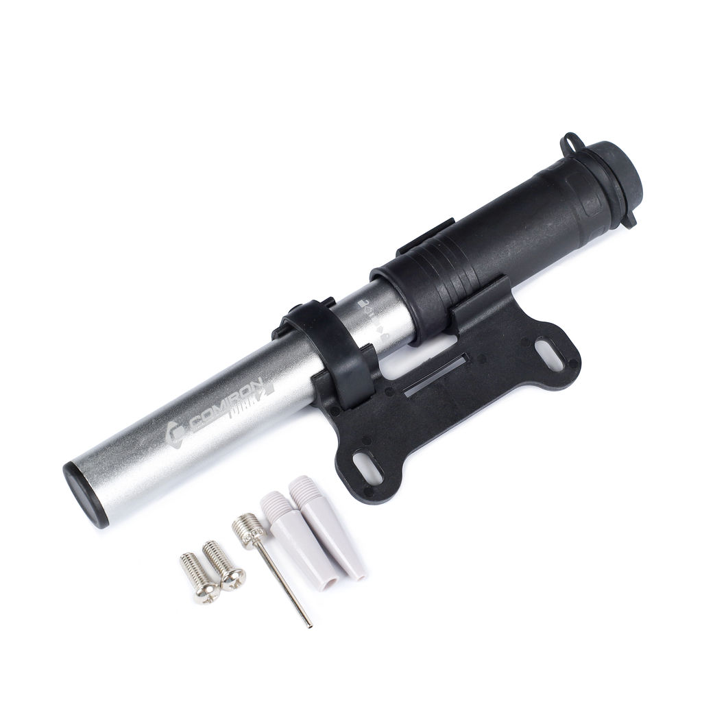 Велонасос COMIRON DIRK 2, алюминиевый цилиндр, PA пластиковая ручка, телескопический шланг, Presta-Schrader, 8,3 бар. /уп 100 - Галеонтрейд фото 11