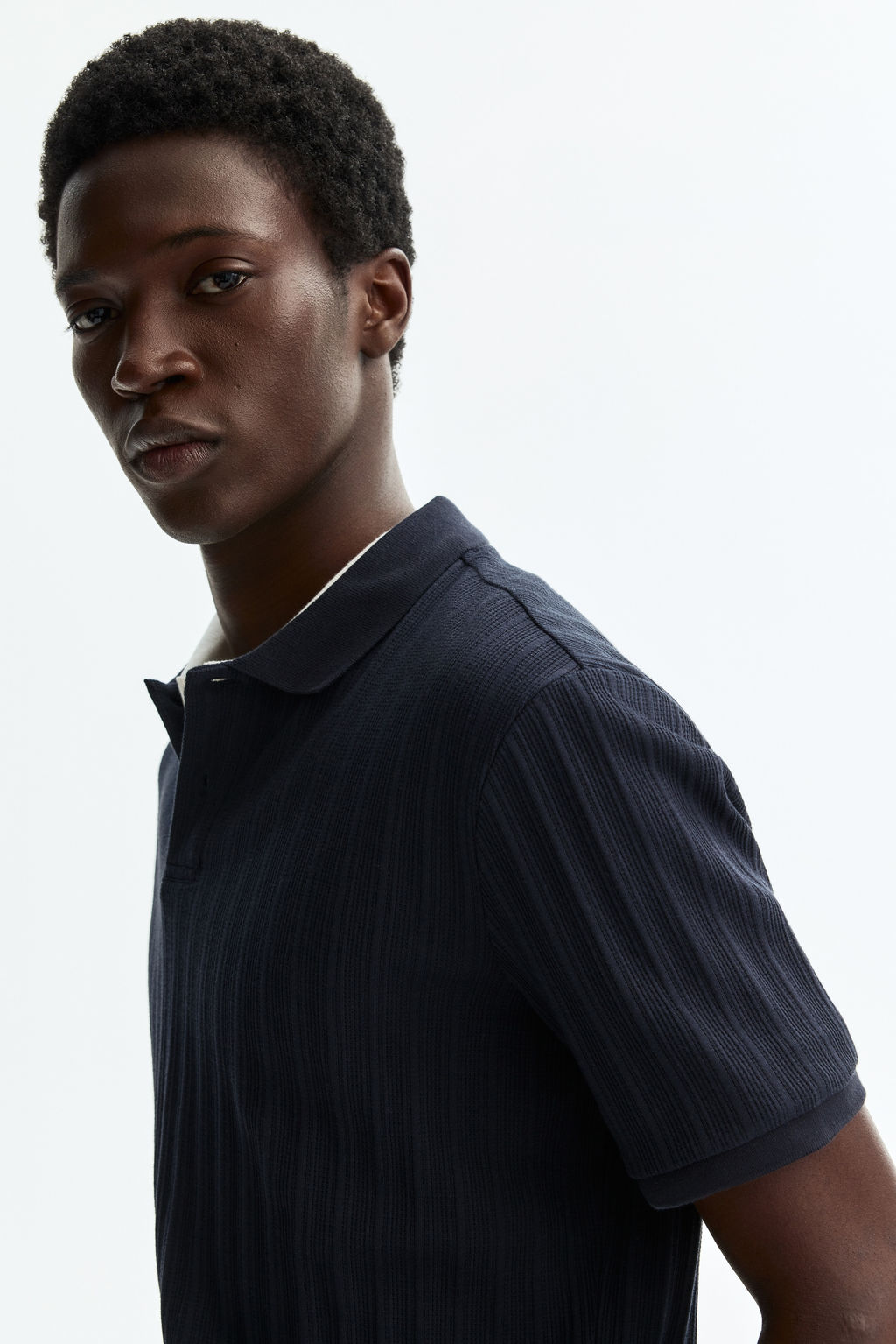 Polo en punto con textura Slim Fit - H&m фото 14