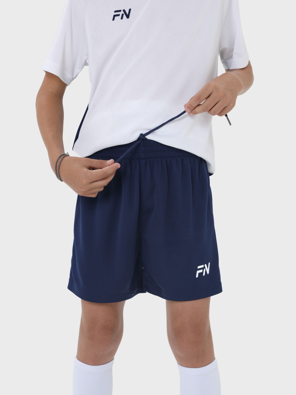 Детская футбольная форма FN Orbital Kid (White/Dark Blue)