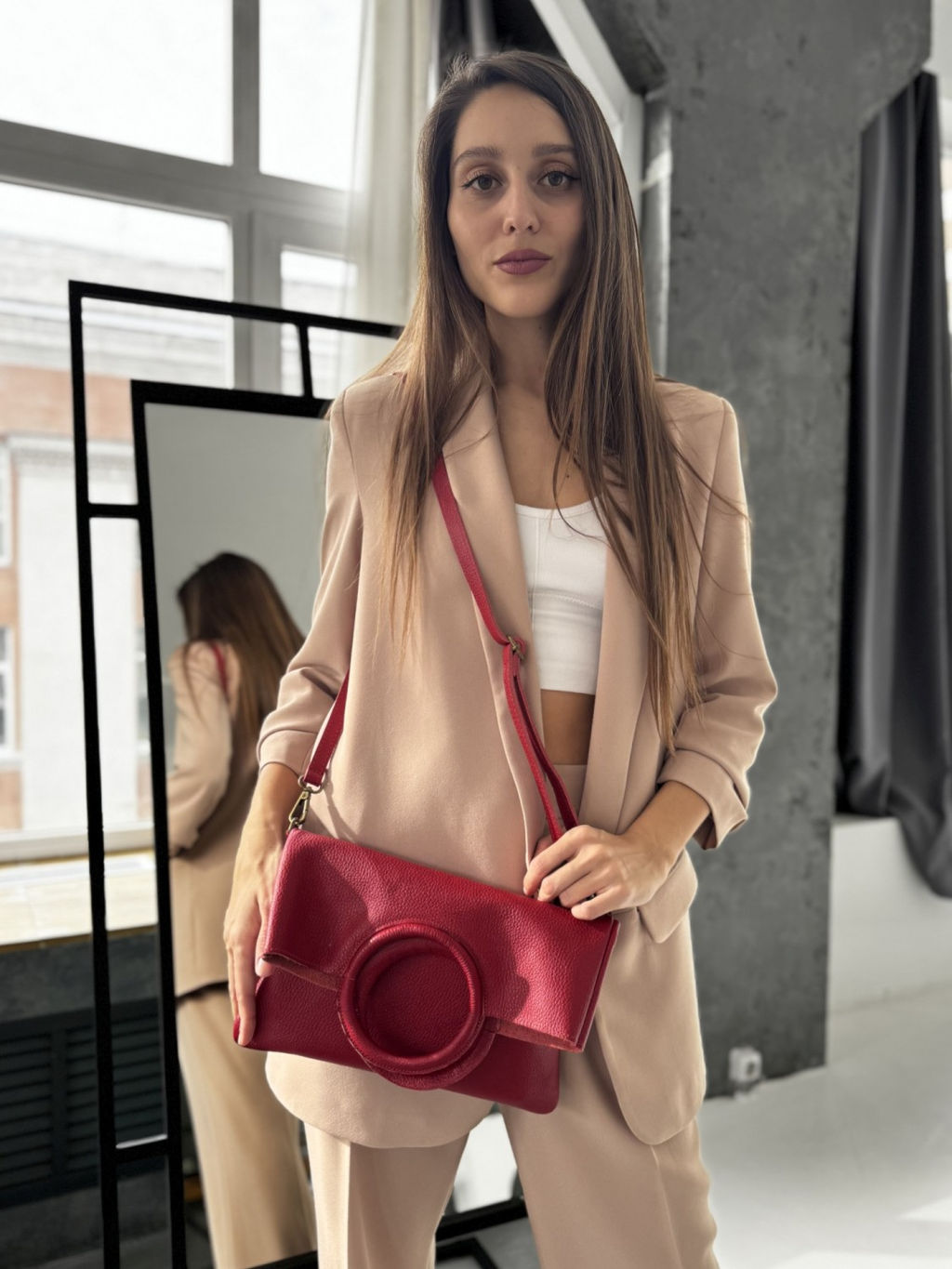 Сумка женская из телячьей кожи