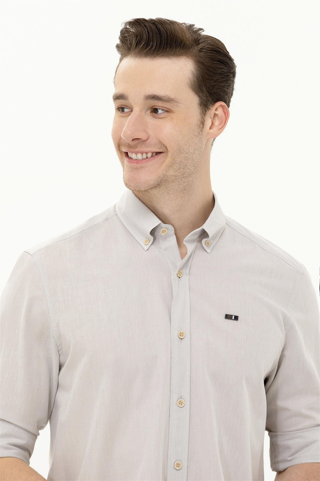 Мужская рубашка с длинным рукавом Stone Неожиданная скидка в корзине - U.s. polo assn фото 3