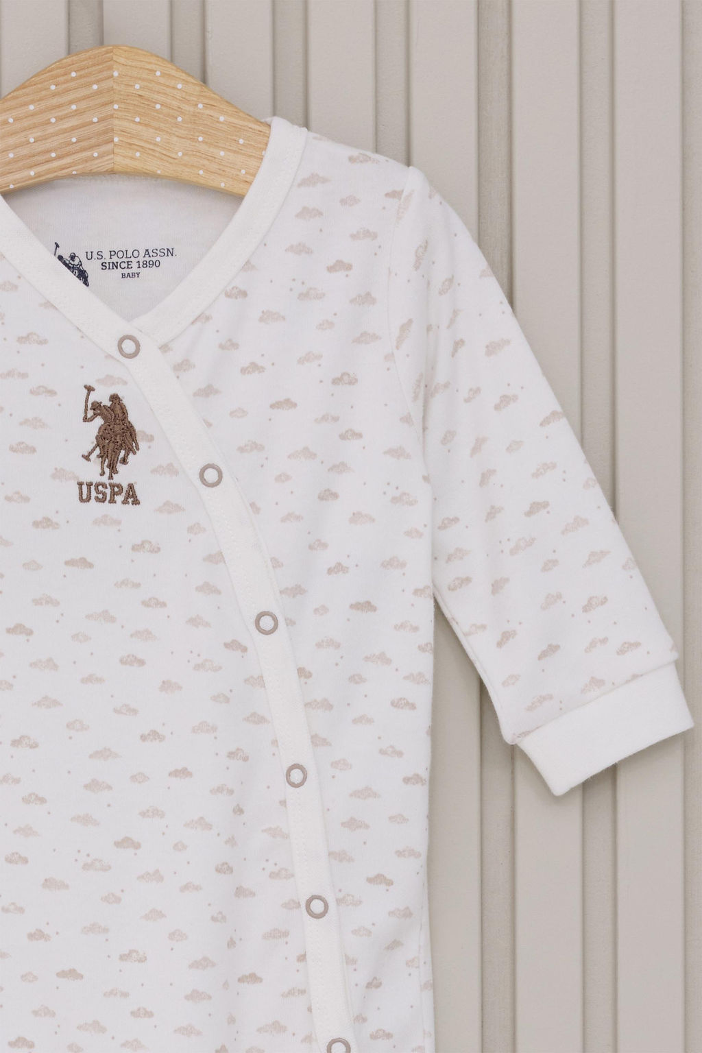 Erkek Bebek Krem Pijama Tak_m_ - U.s. polo assn фото 2