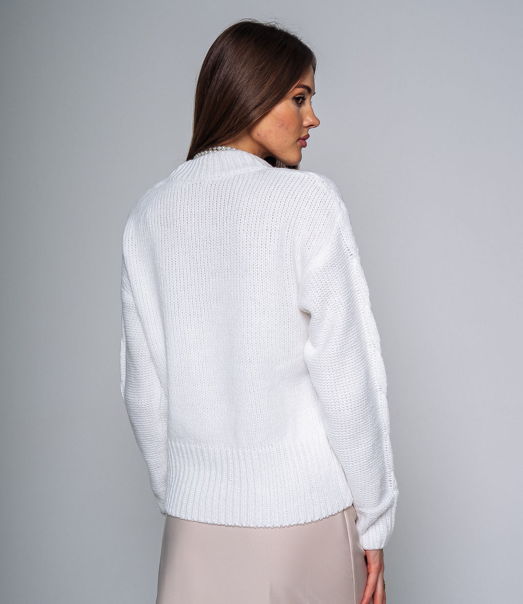 Джемпер #КТ048, белый - Dommod фото 4