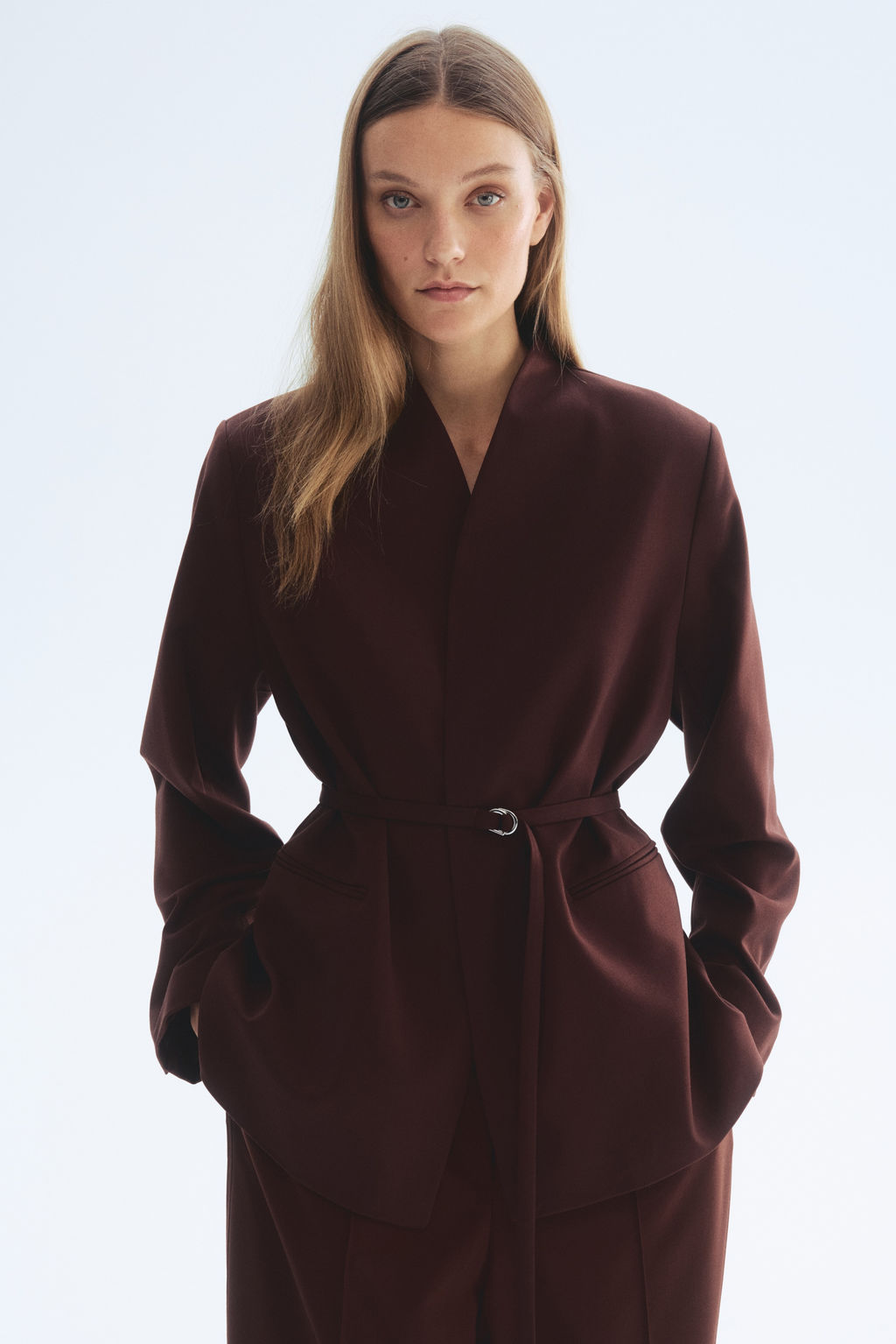 Oversized belted blazer - H&m фото 2