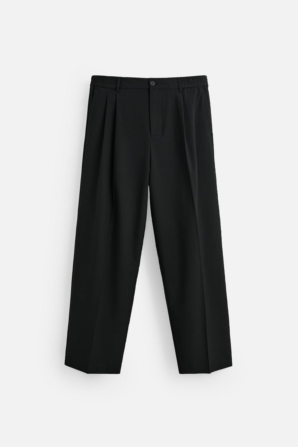 WIDE FIT PLEATED TROUSERS - Zara фото 17