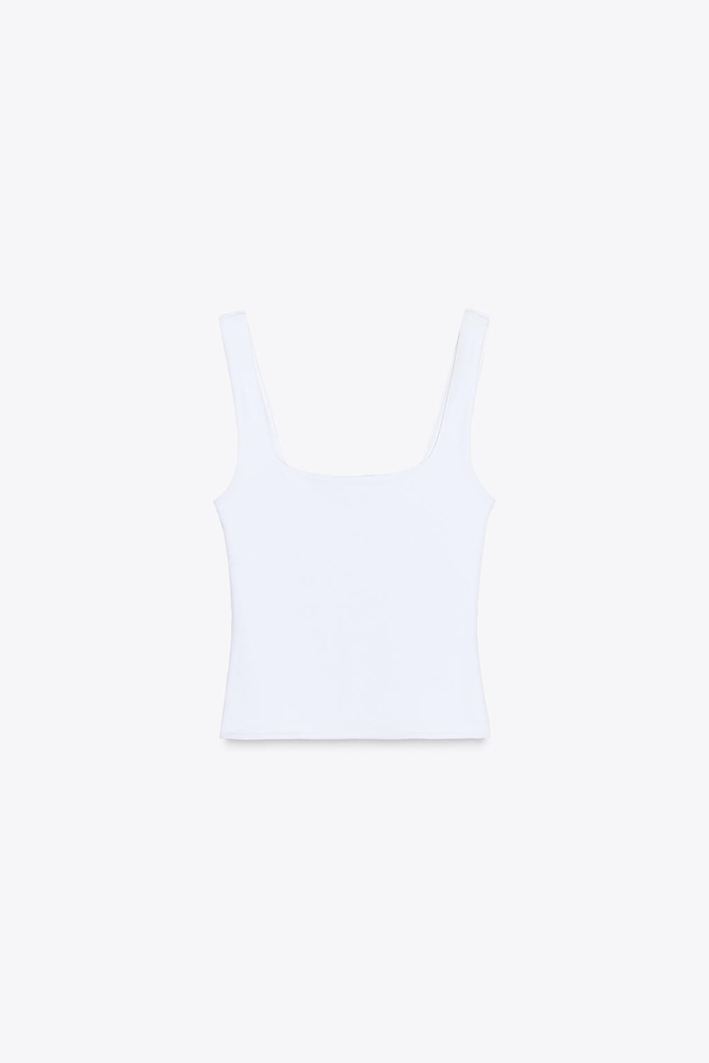 WIDE STRAP VEST TOP - Zara фото 11
