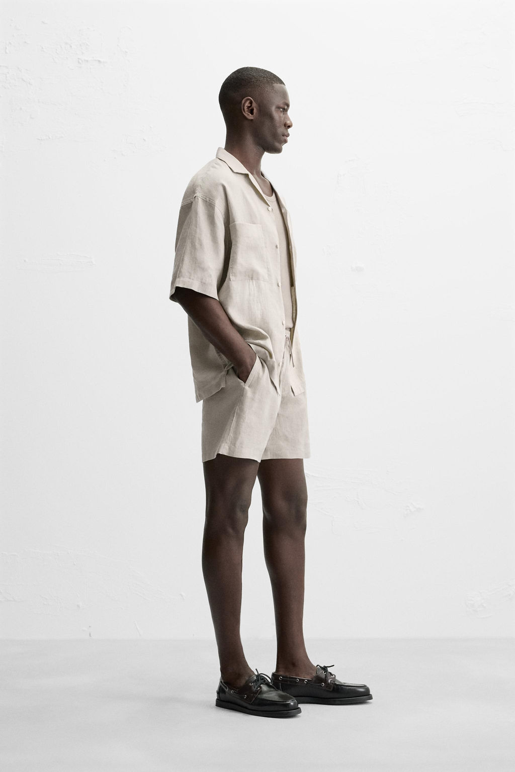 100% LINEN BERMUDA SHORTS - Zara фото 4