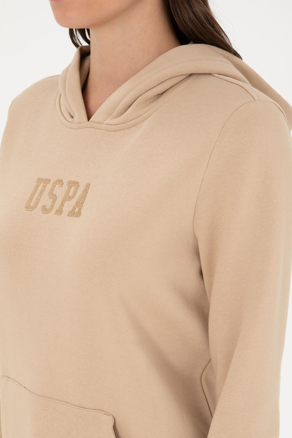 Женский базовый свитшот песочного цвета - U.s. polo assn фото 7