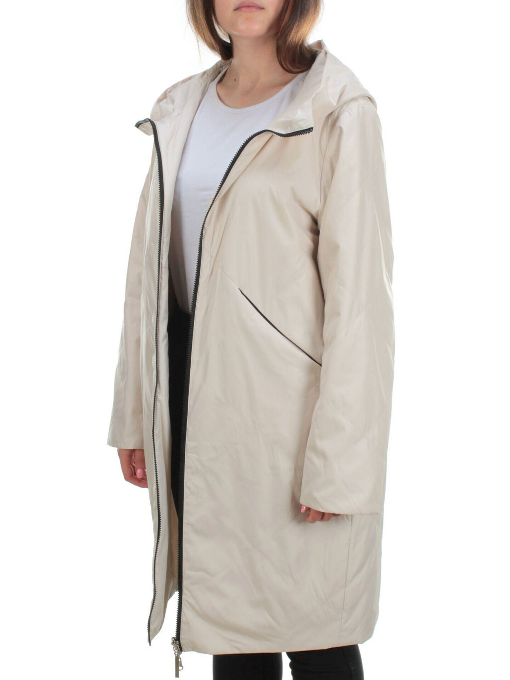 22098 MILK Куртка демисезонная двухсторонняя женская (80 гр. синтепон) - Фабричный китай фото 9