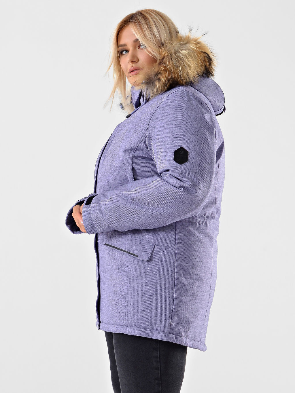 Женская городская парка / куртка Azimuth В 221/21864-1_79 Лавандовый (БР)  фото 6