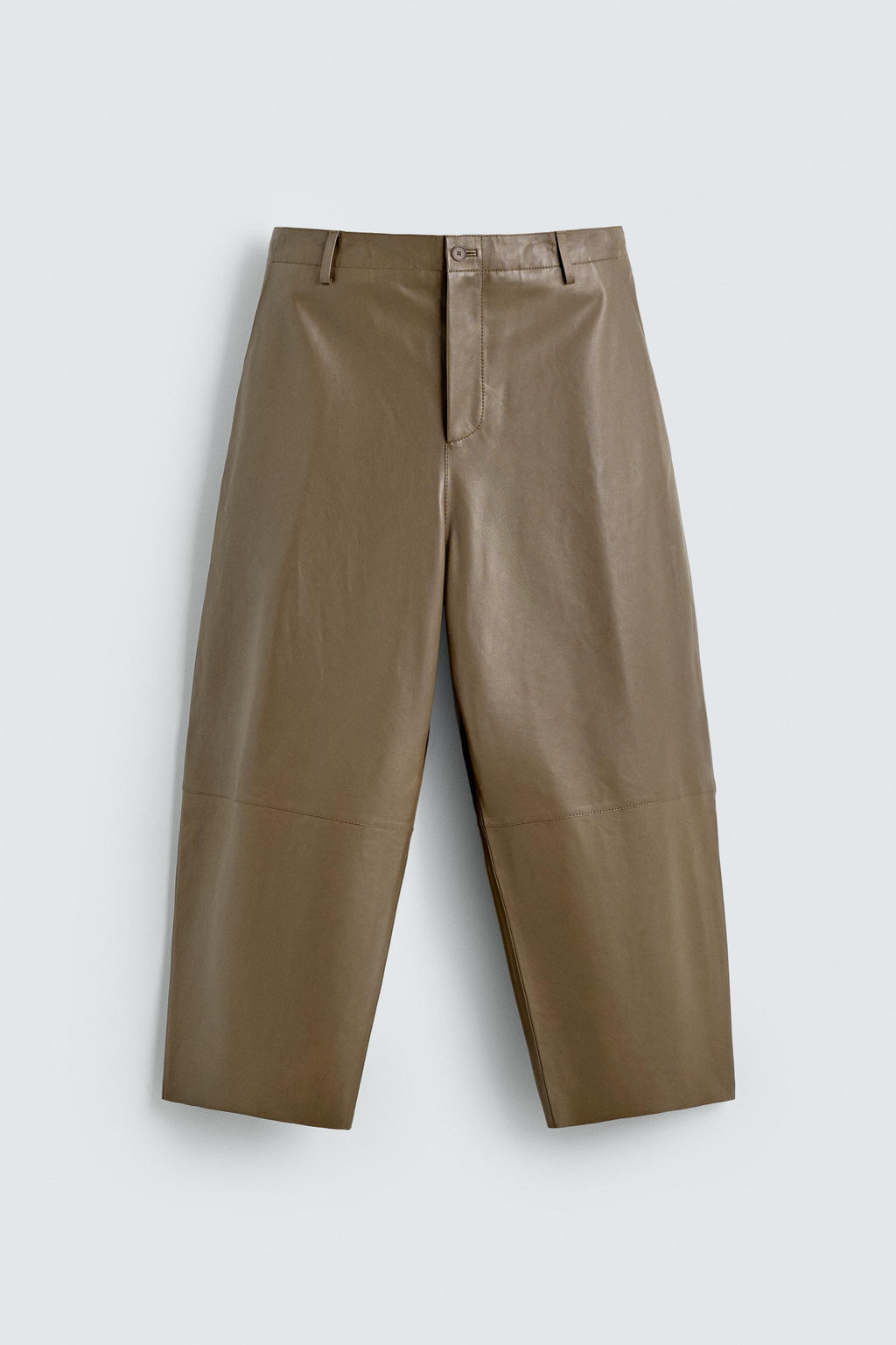 PANTAL?N BALLOON FIT PIEL / Beige - Zara фото 17