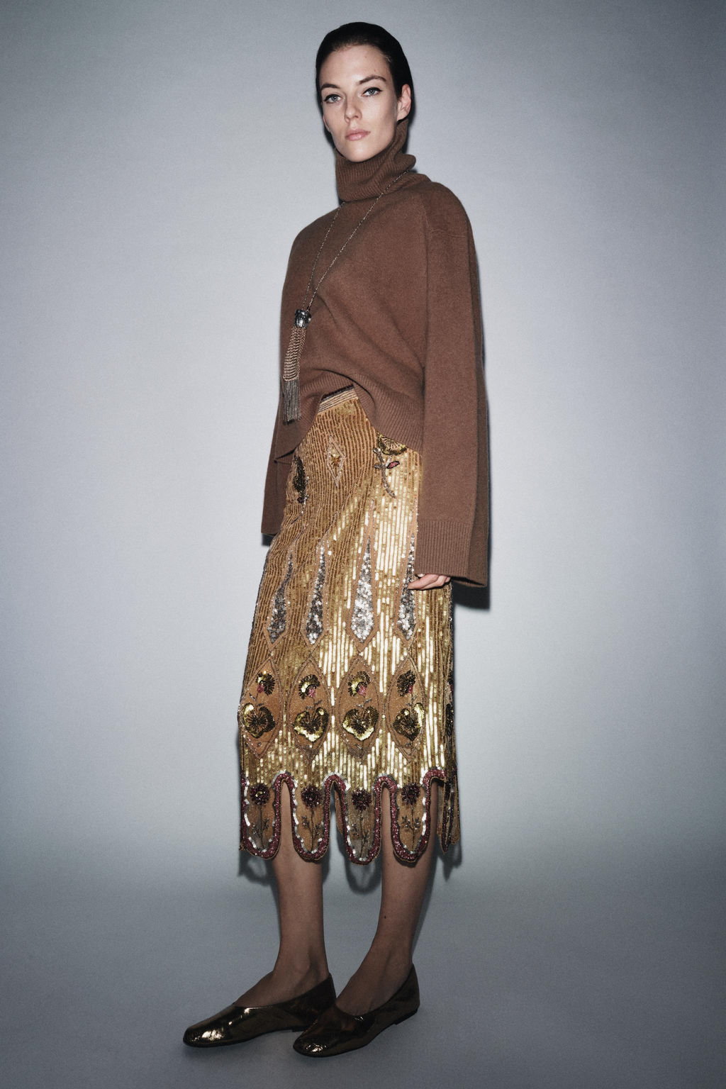 EMBROIDERED SKIRT ZW COLLECTION LIMITED EDITION