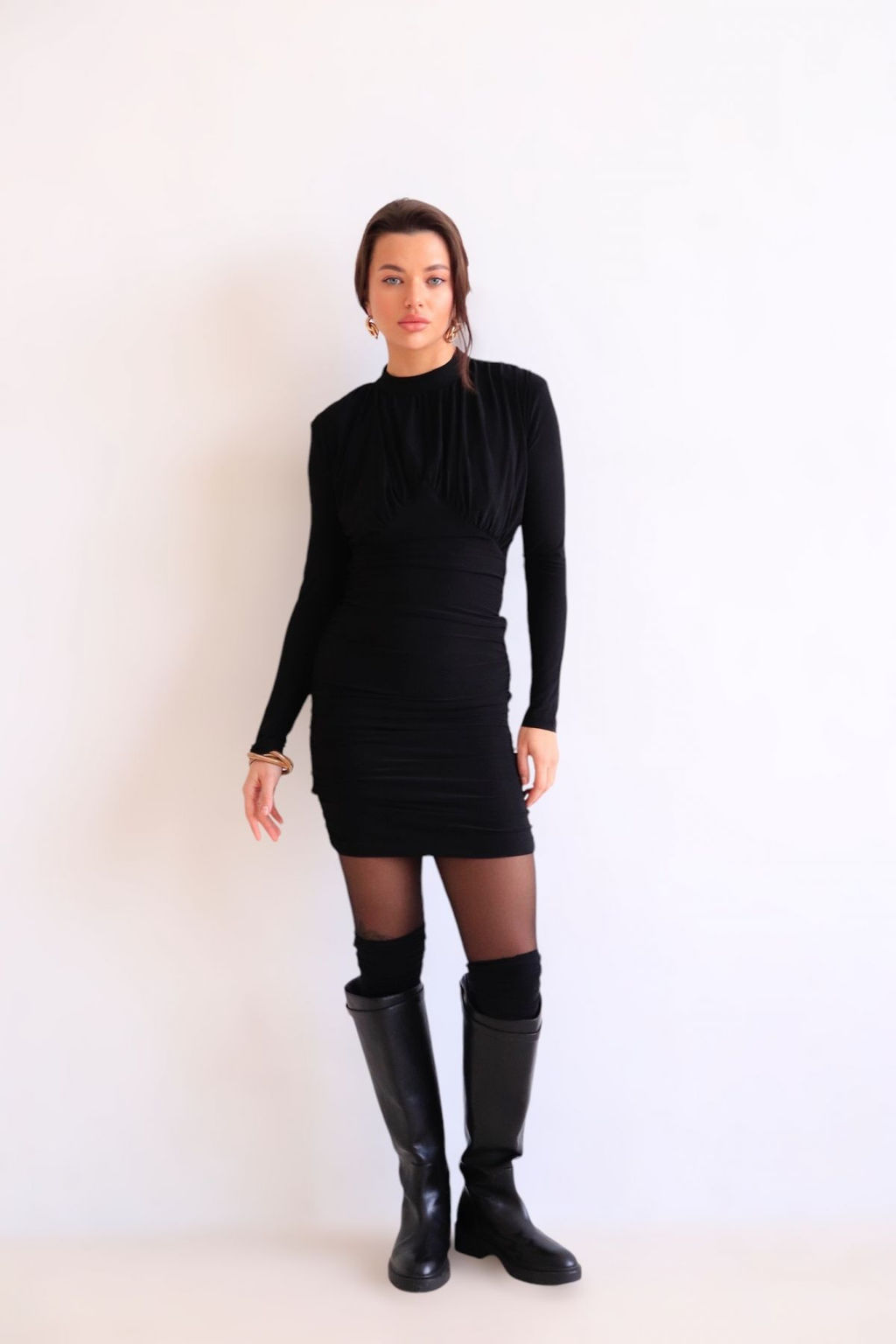 Мини-платье чёрное - Martichelli фото 27