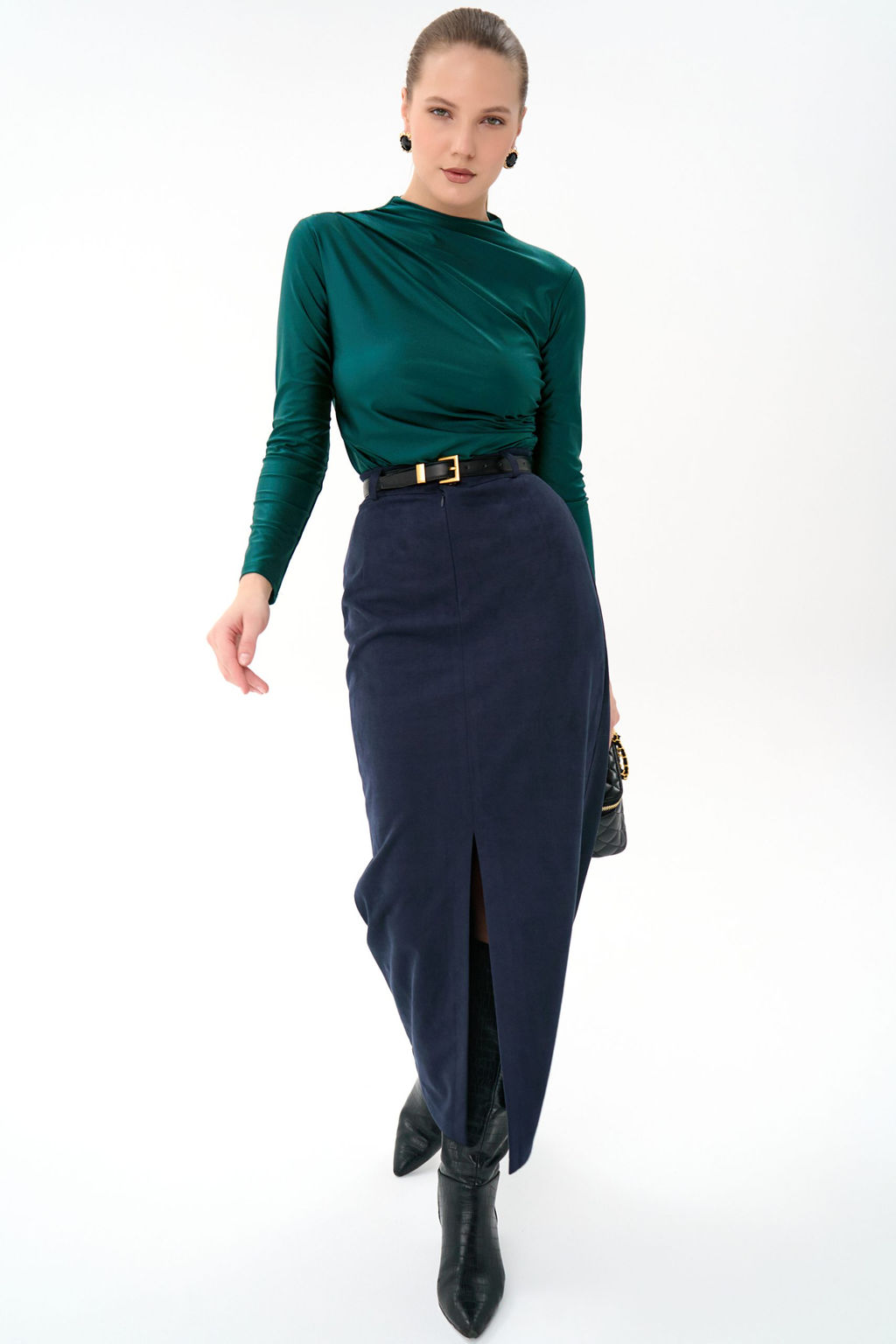 Лонгслив Нора (изумрудный) - Эльза фото 15