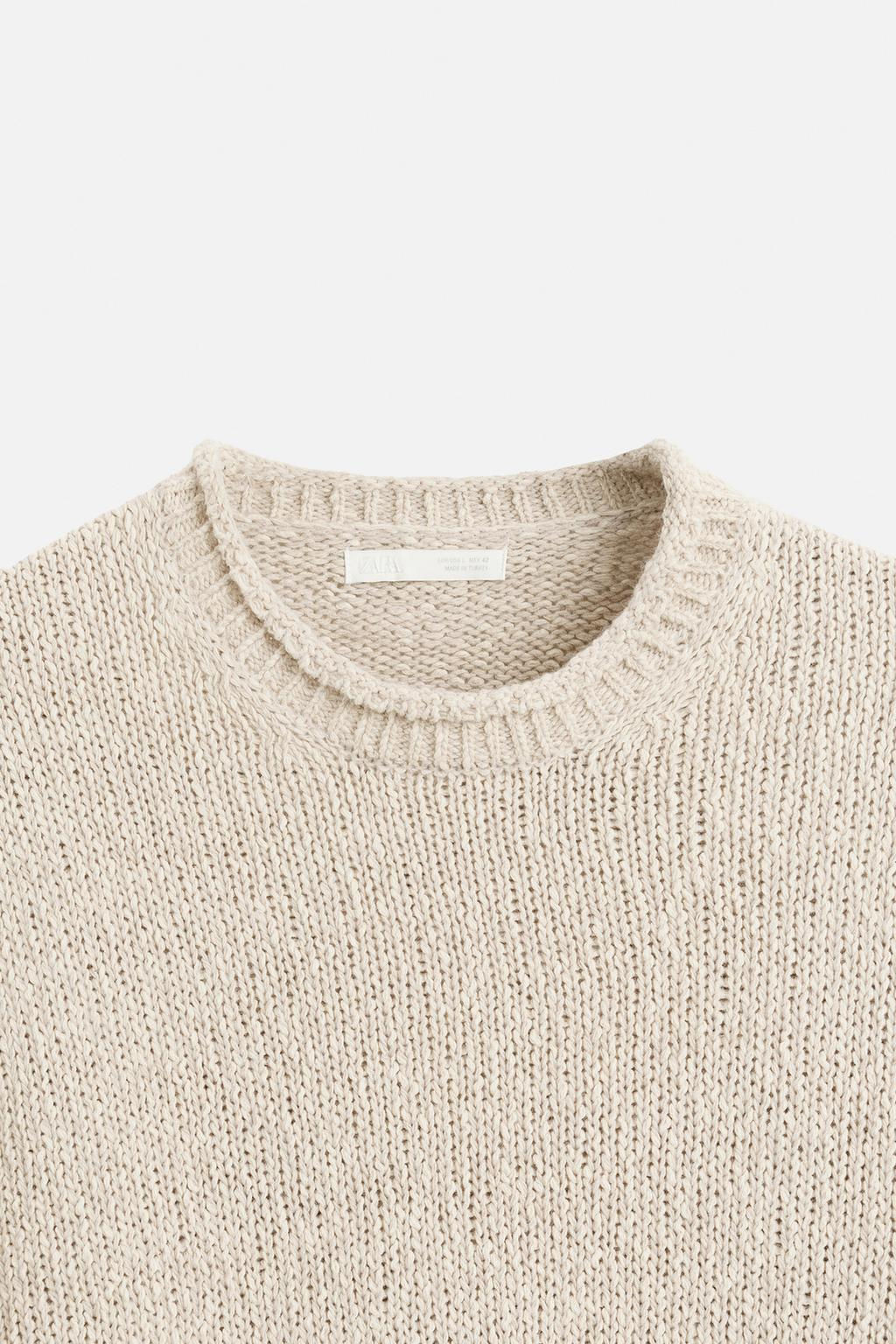 RUSTIC TEXTURED KNIT SWEATER - Zara фото 4