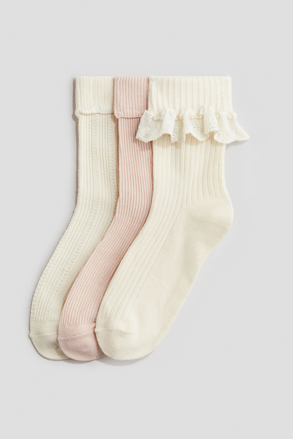 Pack de 3 calcetines con ribete sobrehilado
