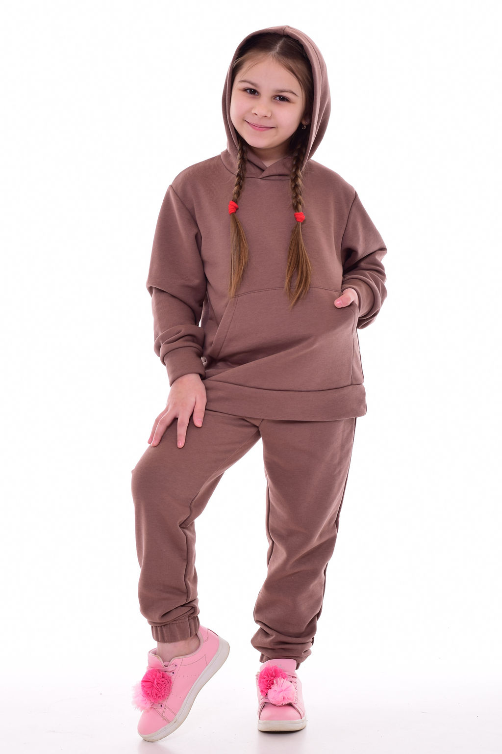Костюм подростковый с шапкой 12-092в (какао)