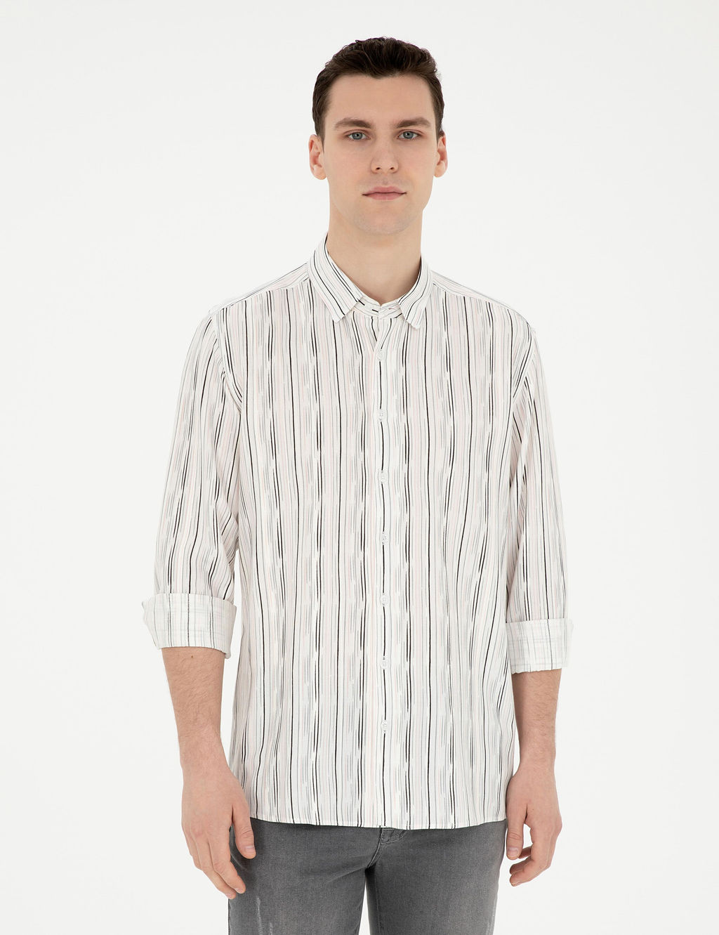 Рубашка Pierre Cardin Slim Fit черная
