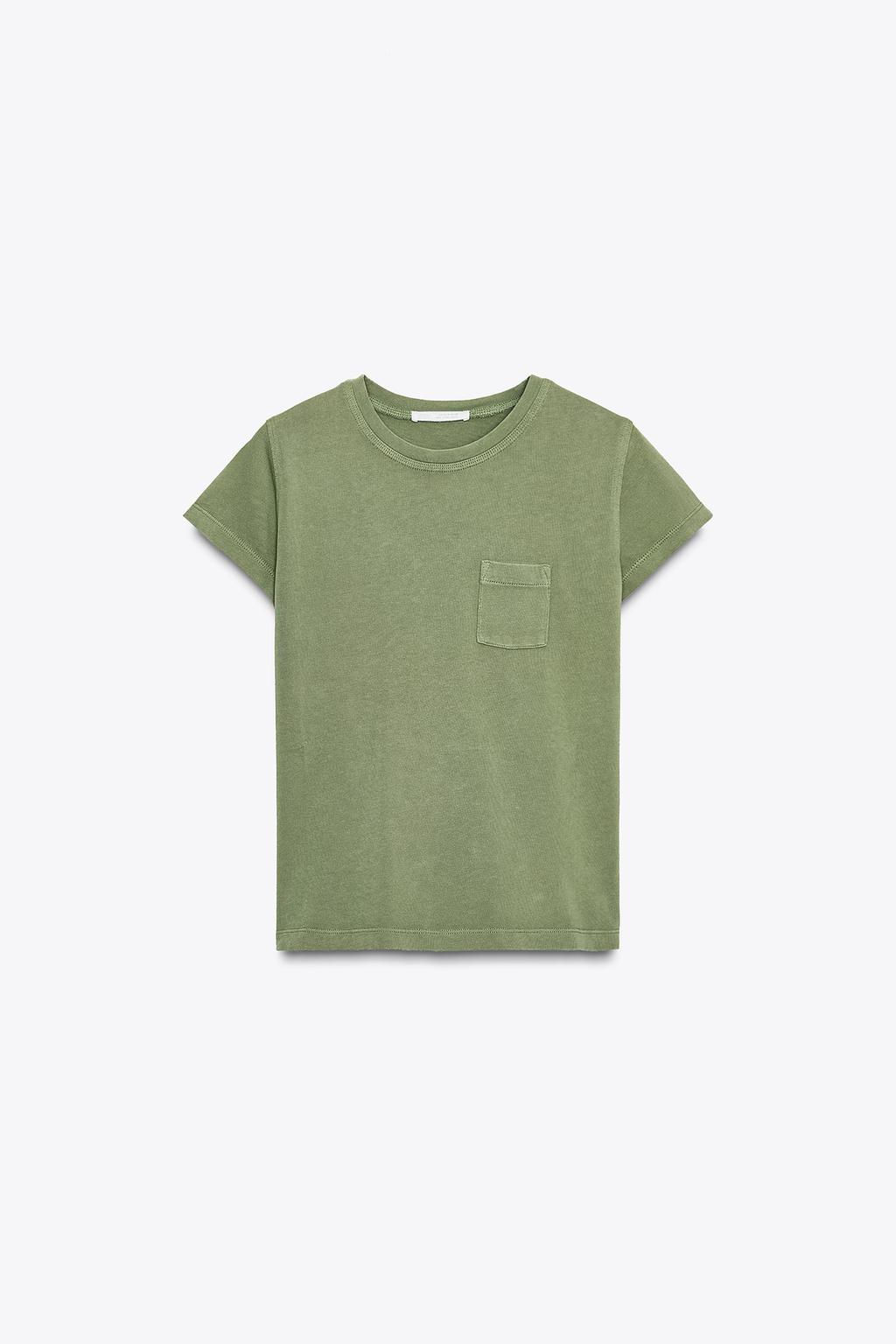 WASHED T-SHIRT WITH POCKET - Zara фото 15